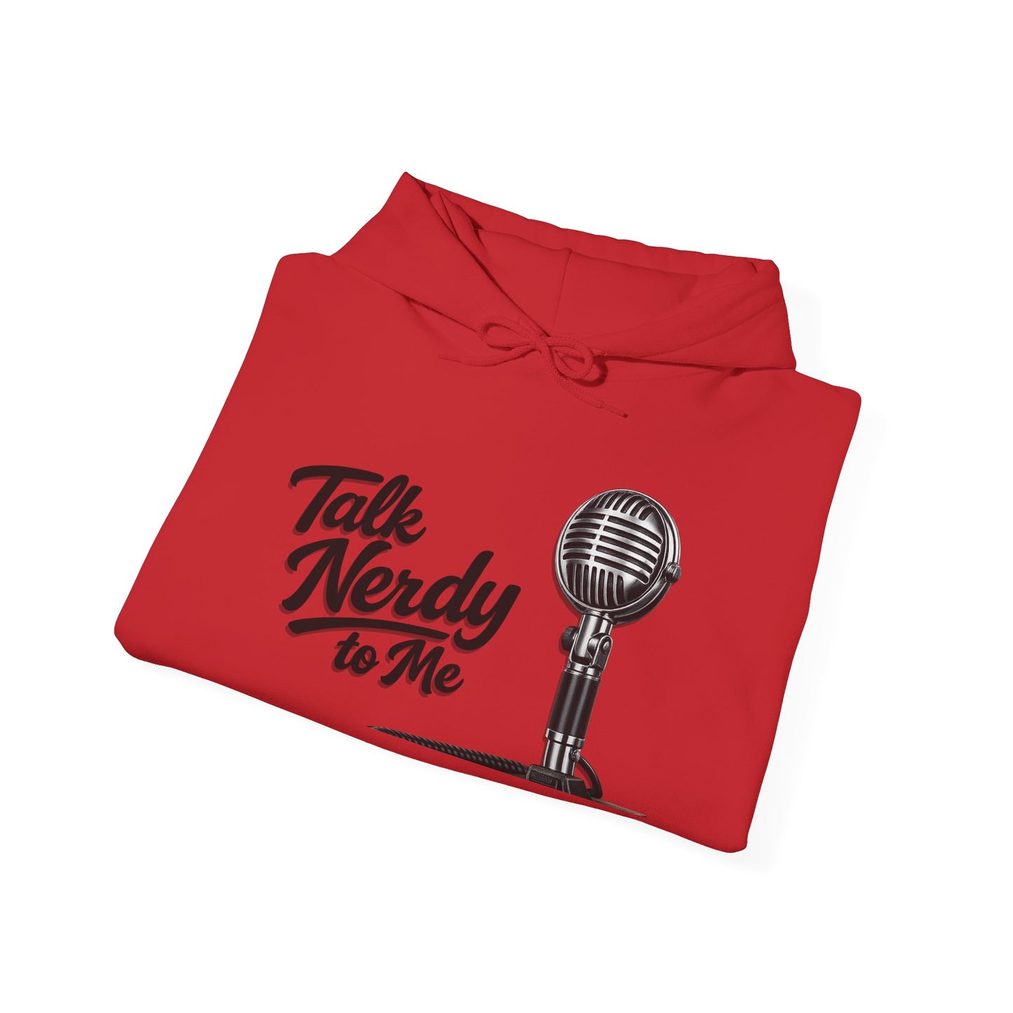 Hoodie — "Talk Nerdy to Me" Retro Ham Radio Microphone Graphic