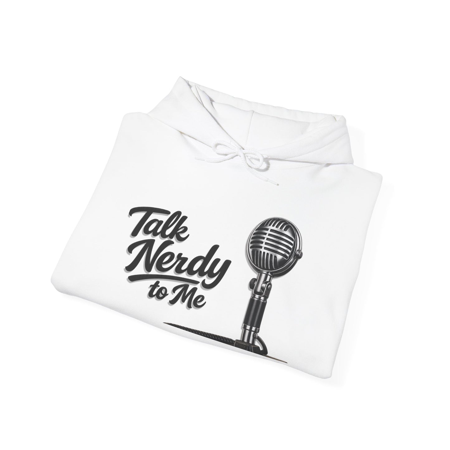 Hoodie — "Talk Nerdy to Me" Retro Ham Radio Microphone Graphic