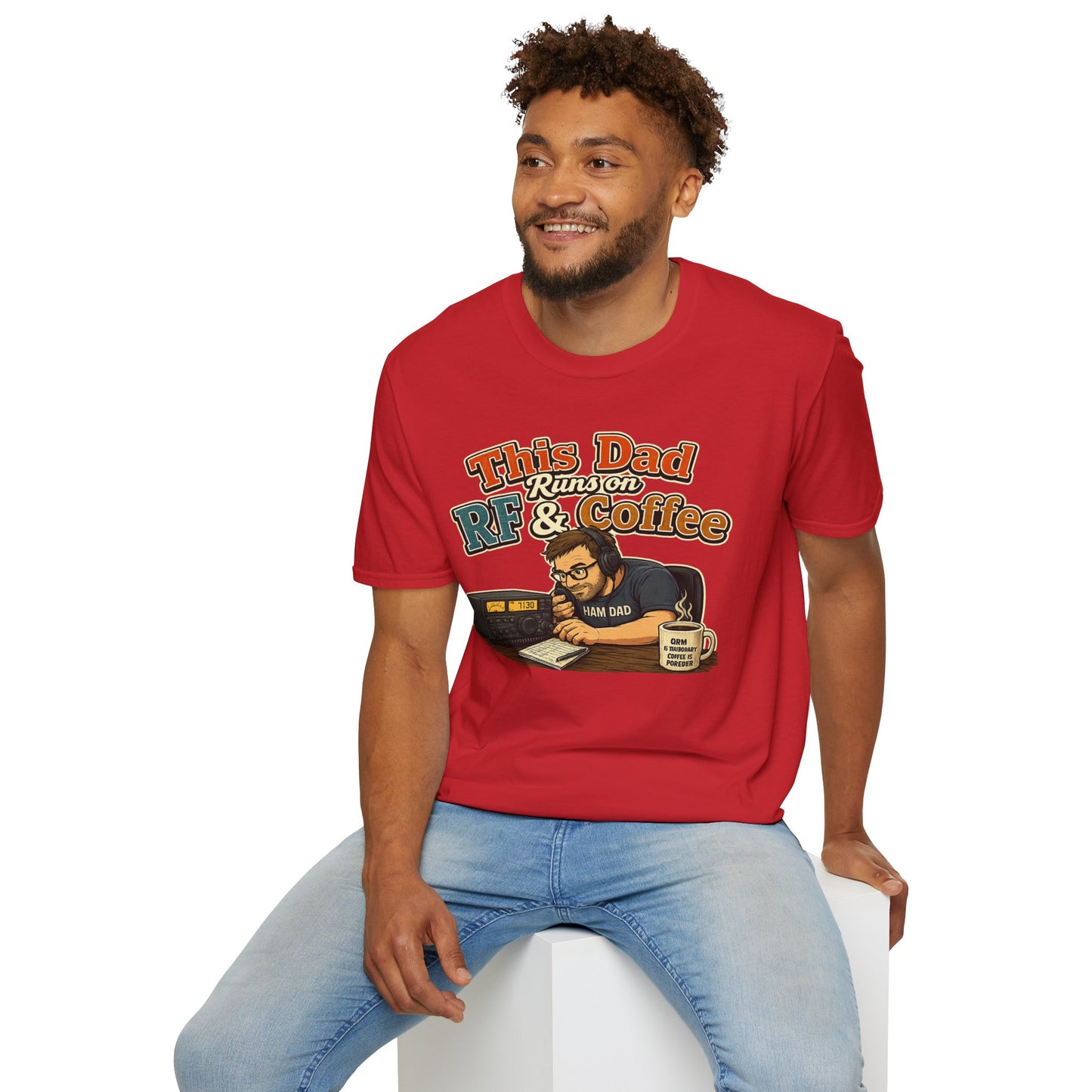 This Dad Runs on RF & Coffee T-Shirt