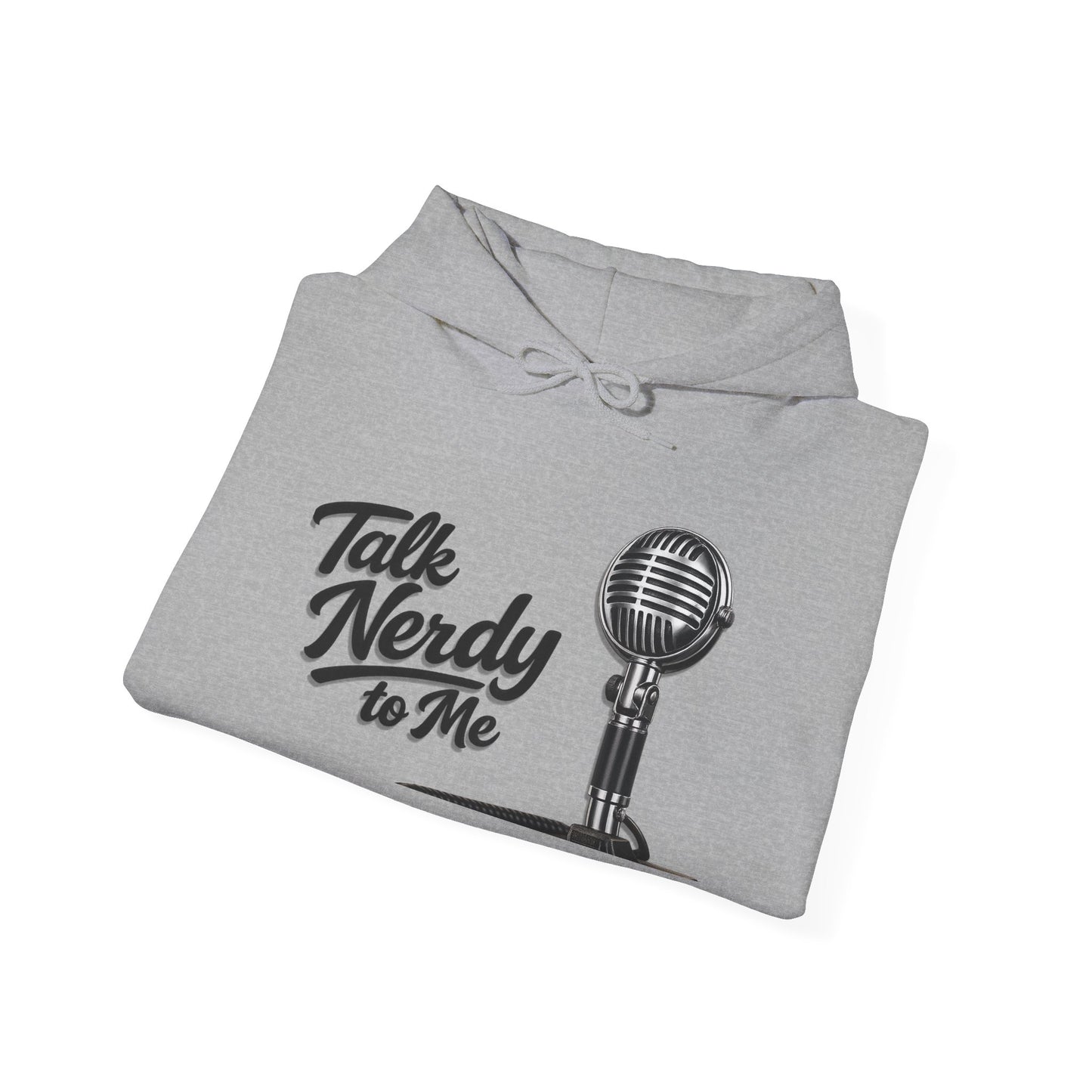 Hoodie — "Talk Nerdy to Me" Retro Ham Radio Microphone Graphic