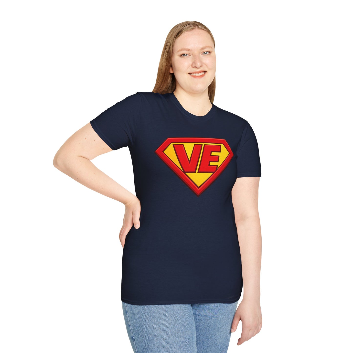 VE Superhero Logo T-Shirt — Bold Retro Graphic Tee