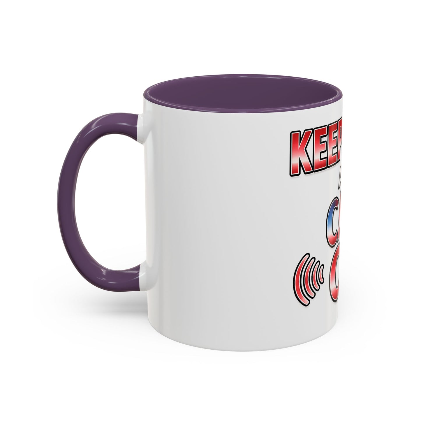 Keep Calm and Call CQ Accent Coffee Mug – Radio Operator Ham Radio Gift (11/15 oz)