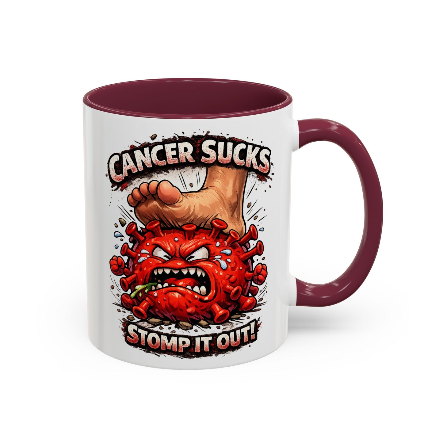 Cancer Sucks Mug — Stomp It Out 11/15oz