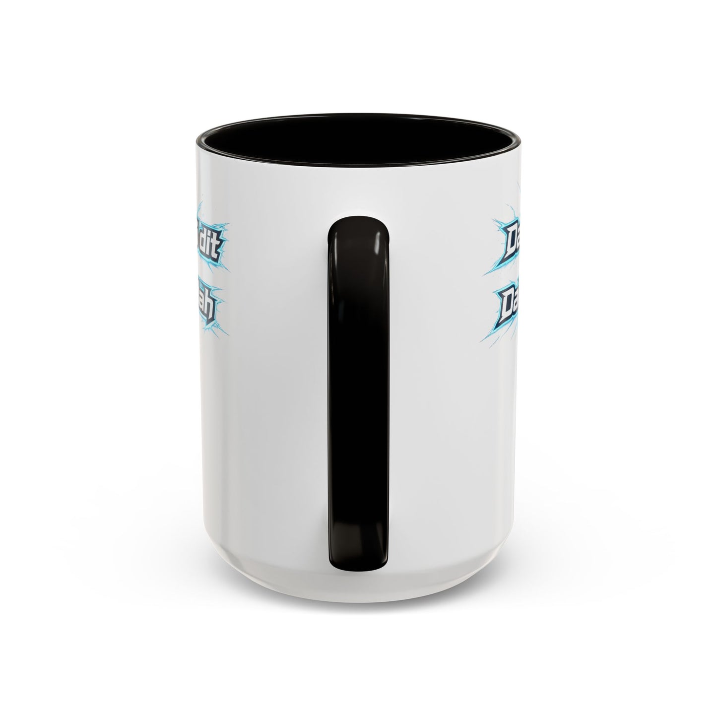 Novelty Mug — 'Dah di dah dit' Repeating Text Ceramic Coffee Cup (11oz & 15oz)