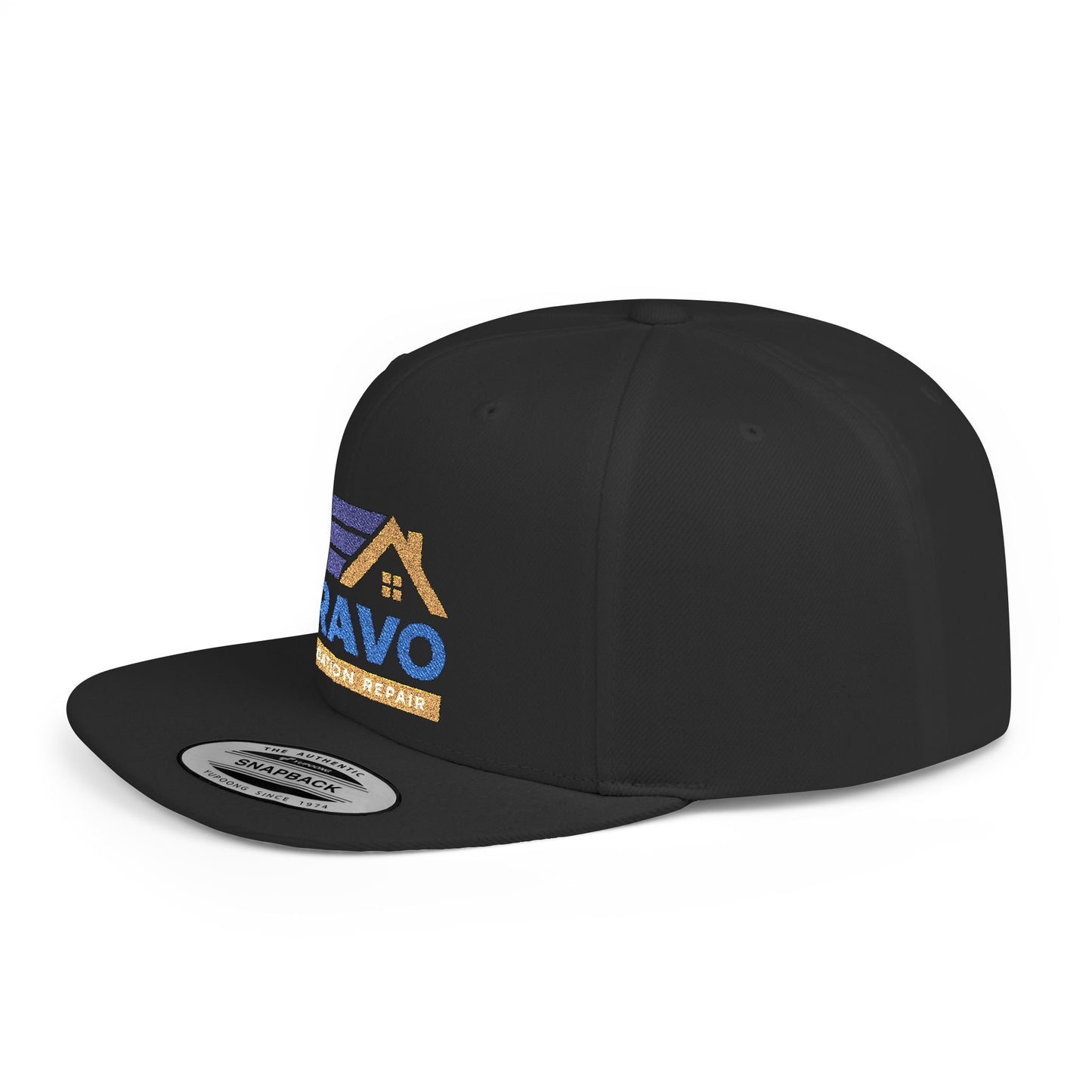 Bravo Construction Company Flat Bill Snapback Hat