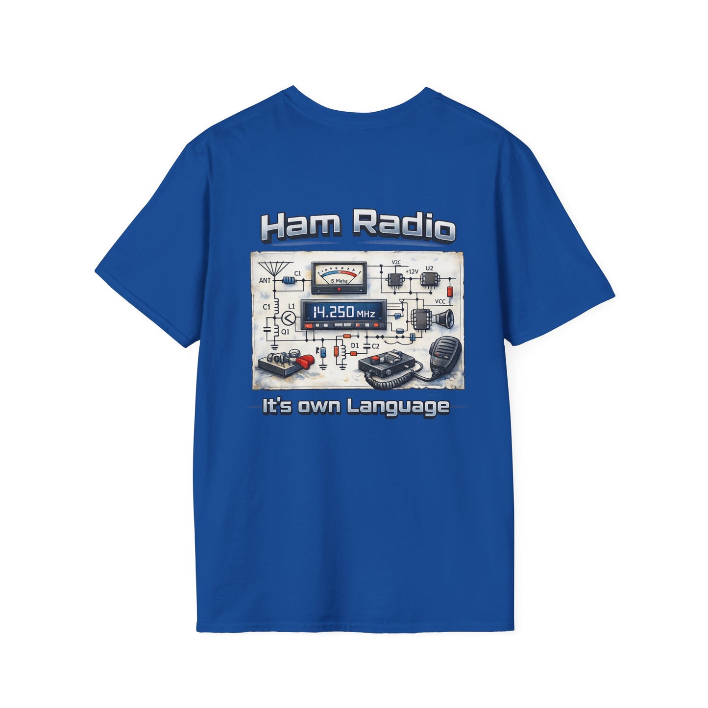 Ham Radio T-Shirt — “Ham Radio: It’s Own Language” Retro Radio Design
