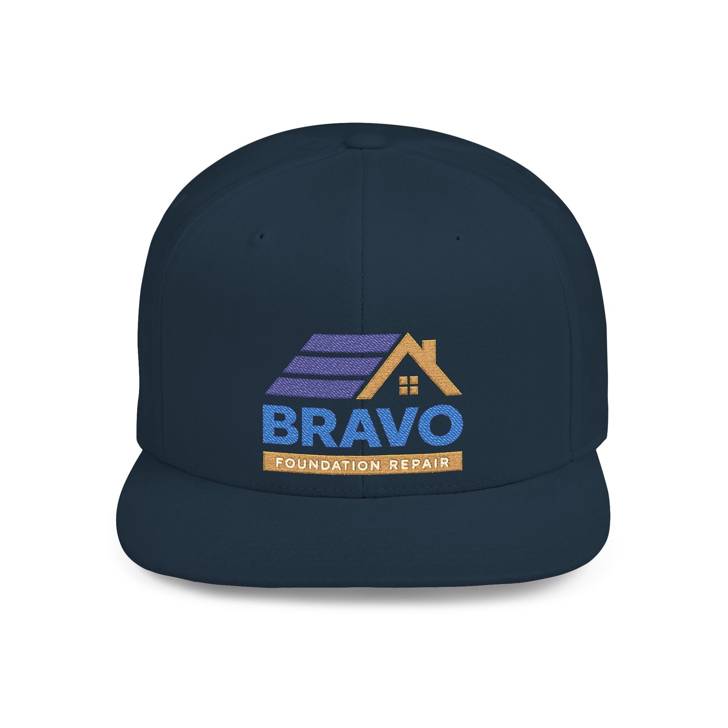 Bravo Construction Company Flat Bill Snapback Hat