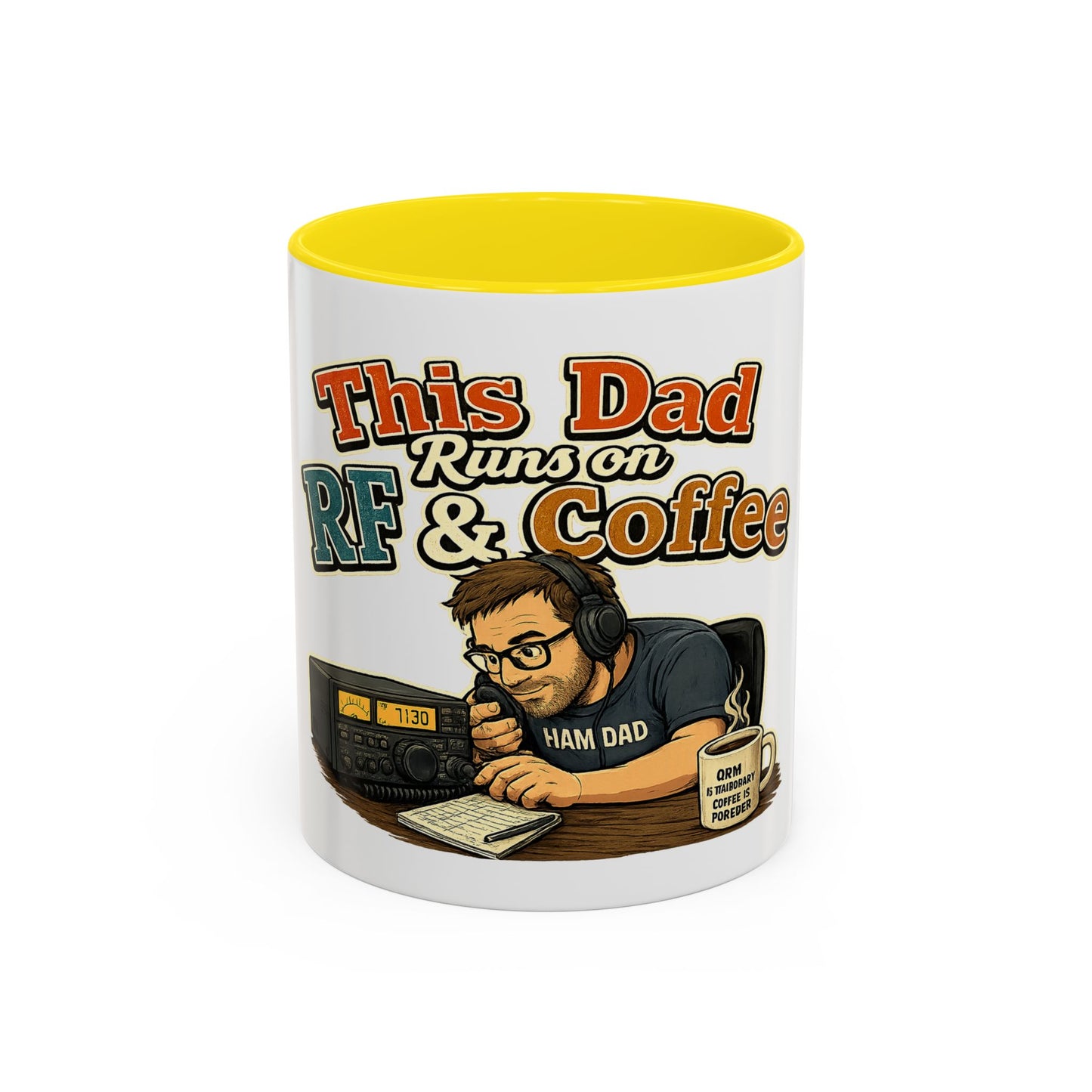 This Dad Runs on RF & Coffee (11/15oz) - Ham Dad Coffee Mug
