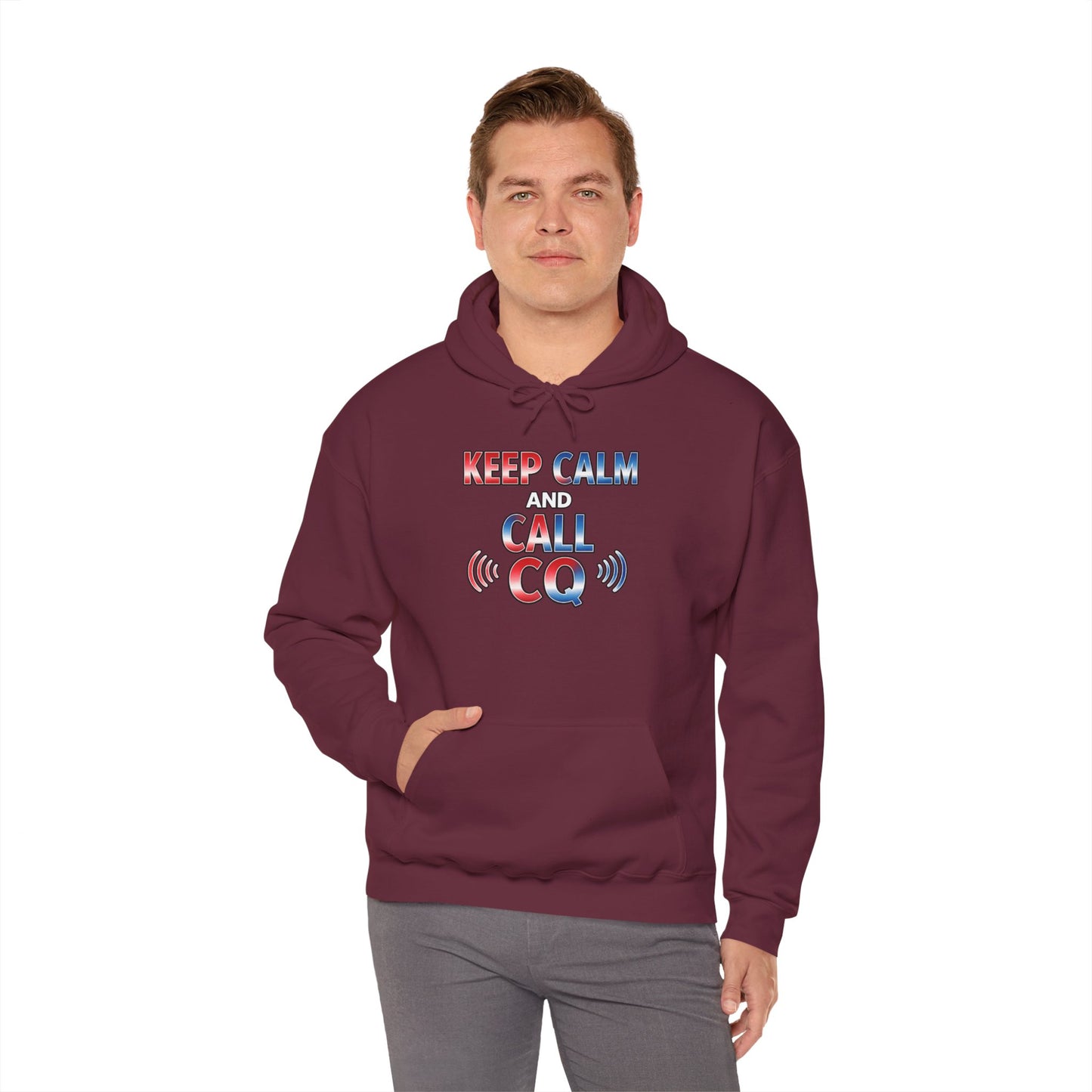 Keep Calm and Call CQ Hoodie — Amateur Radio Ham Radio Pullover