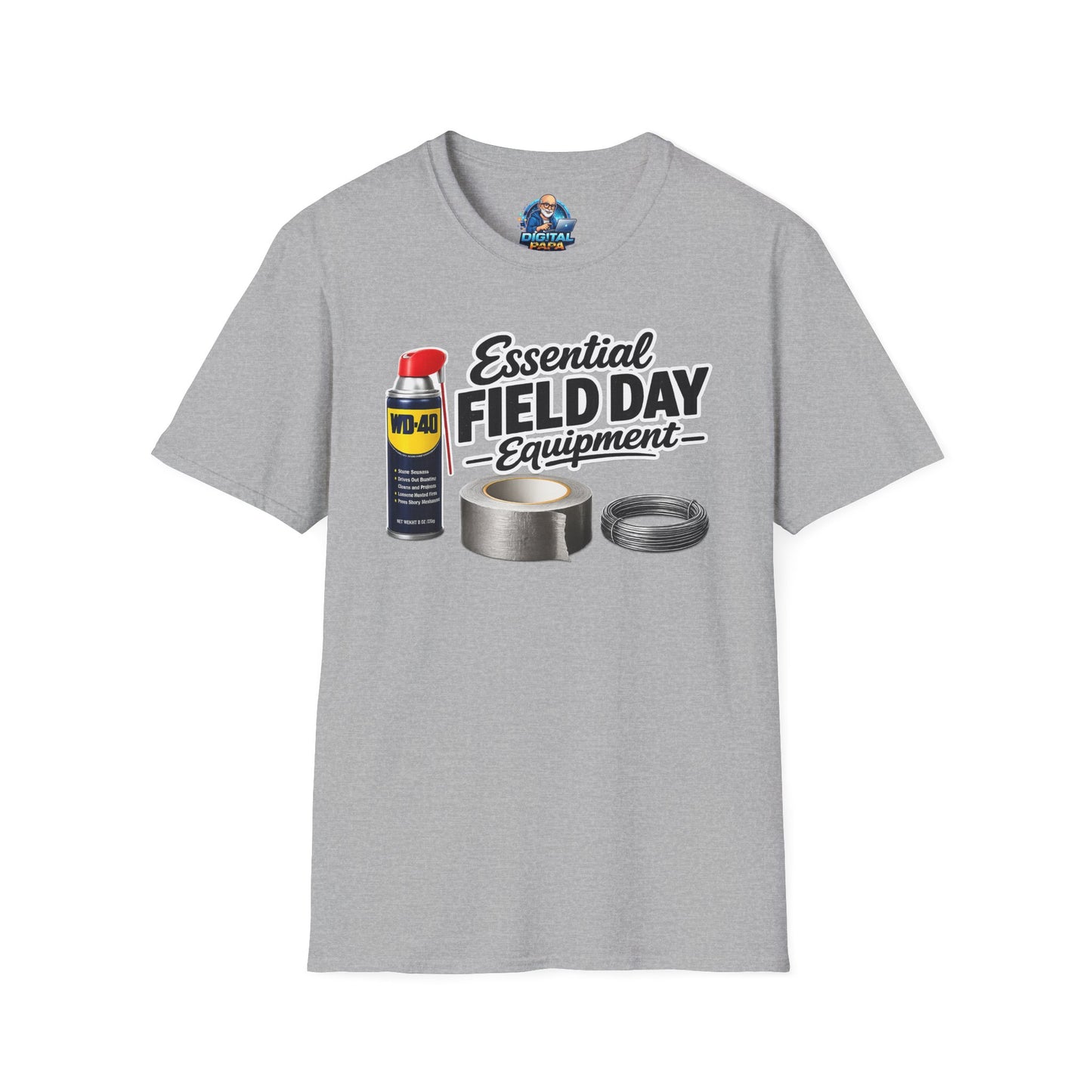 Field Day Essentials T-Shirt — "Essential Field Day Equipment" Graphic Tee