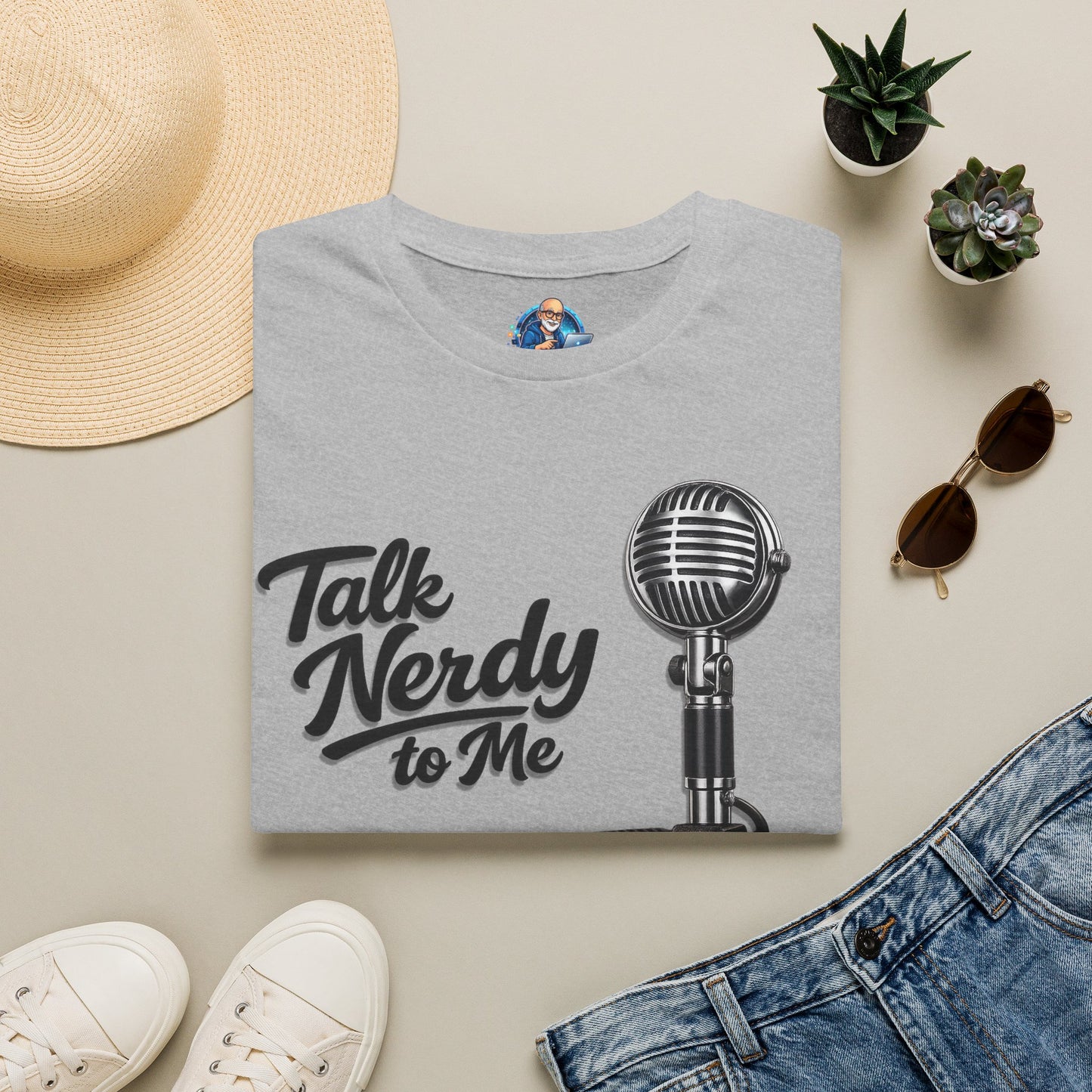 Talk Nerdy to Me T-Shirt — Retro Ham Radio Microphone Nerdy Quote Tee