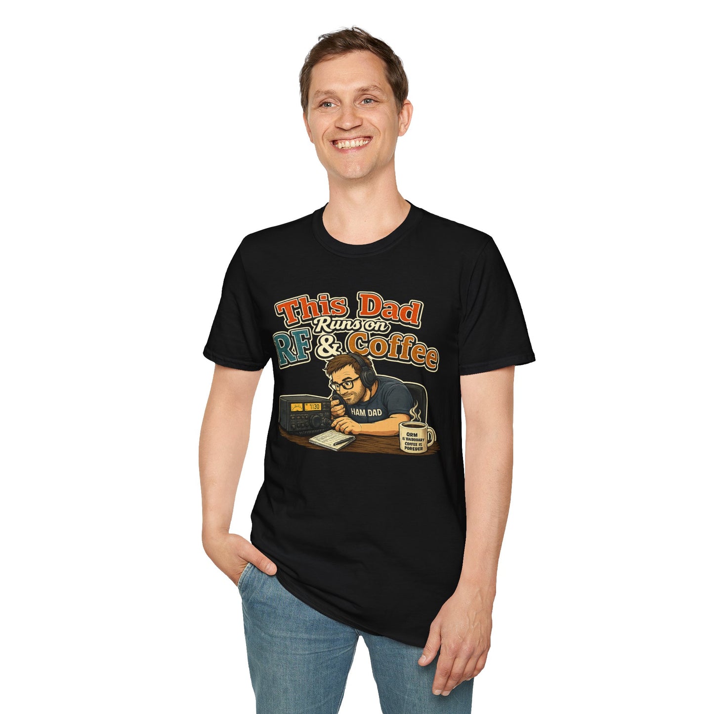 This Dad Runs on RF & Coffee T-Shirt