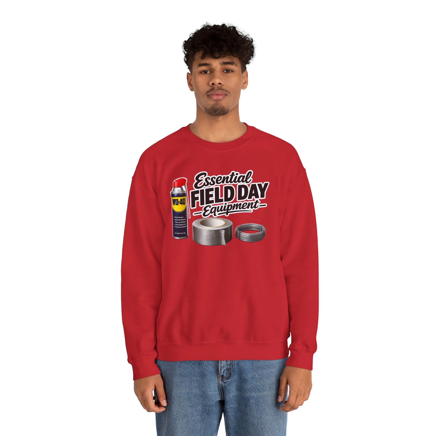 "Essential Field Day Equipment" Graphic - Crewneck Sweatshirt