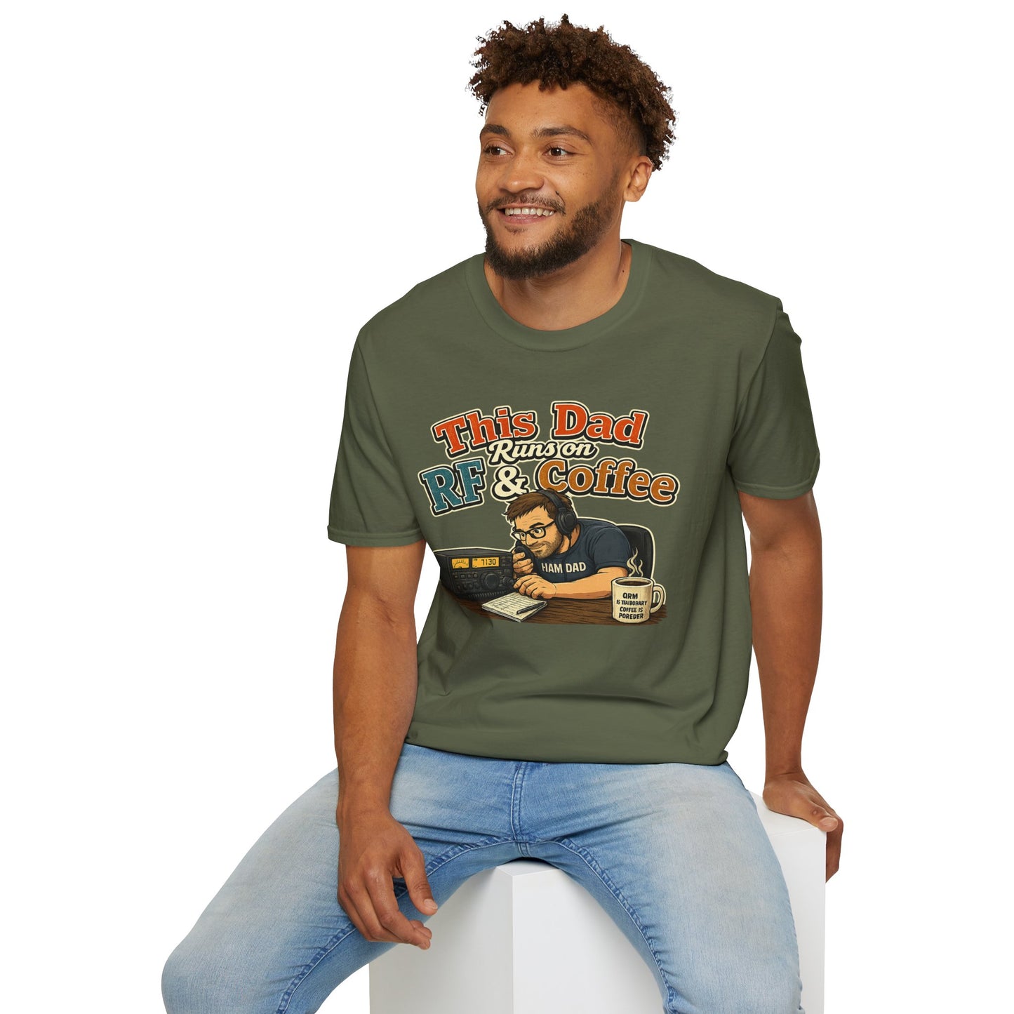 This Dad Runs on RF & Coffee T-Shirt