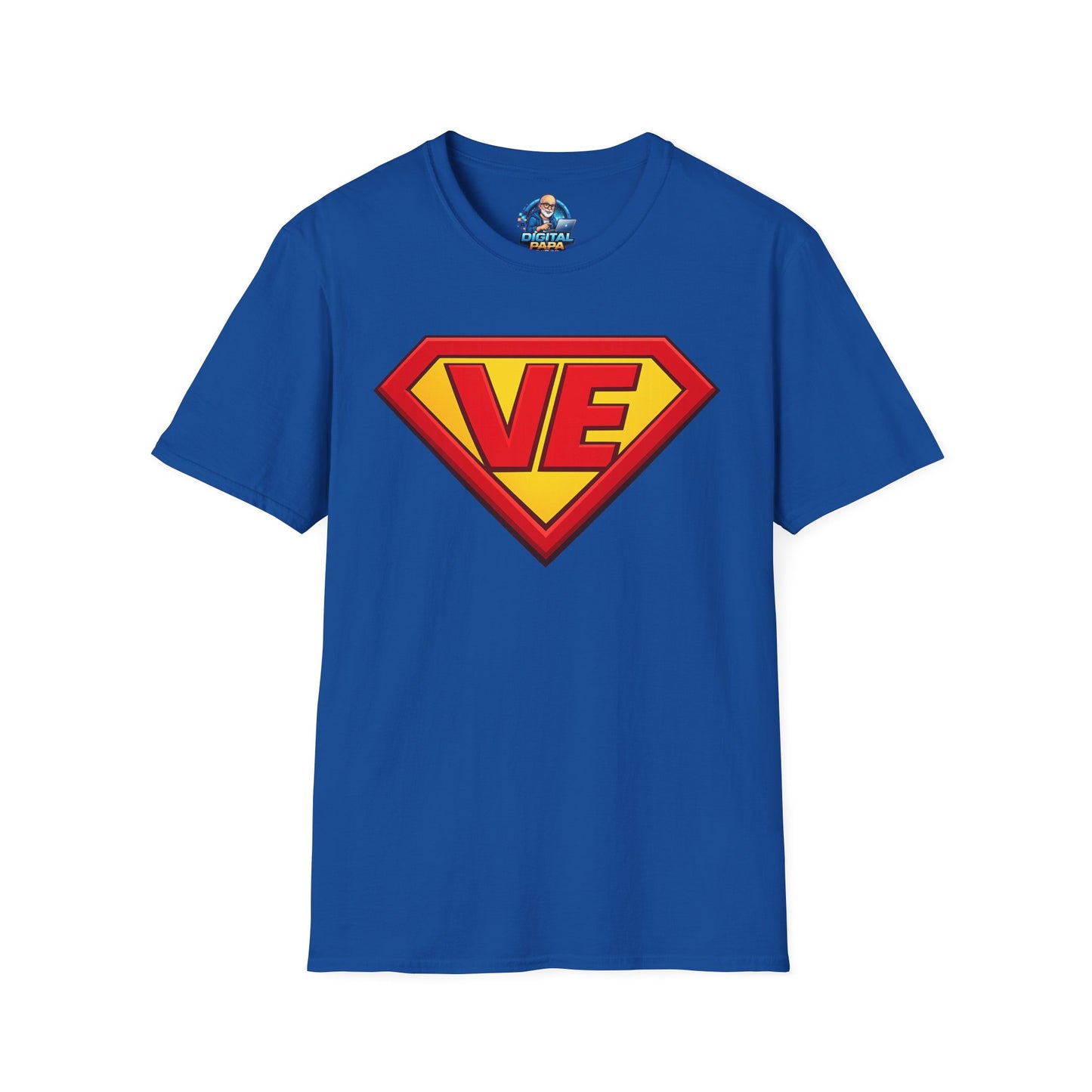VE Superhero Logo T-Shirt — Bold Retro Graphic Tee