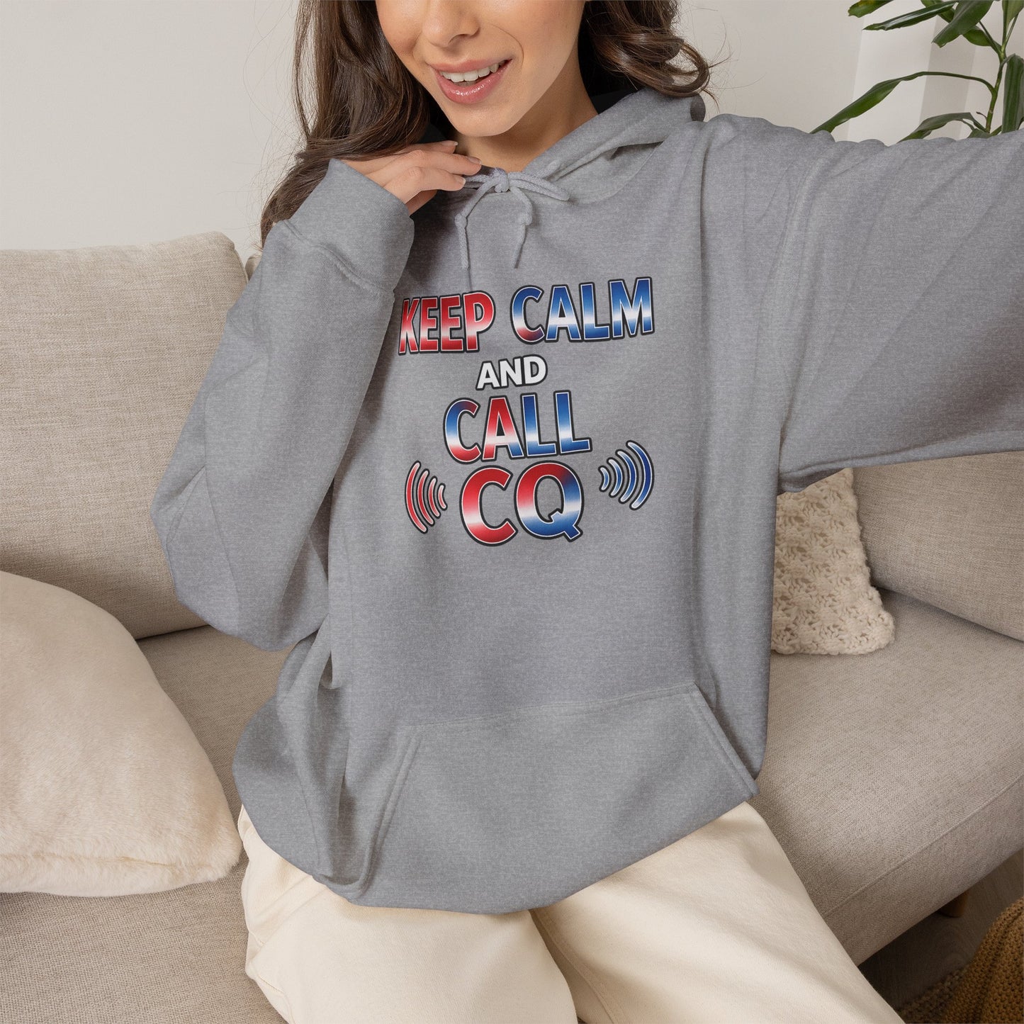 Keep Calm and Call CQ Hoodie — Amateur Radio Ham Radio Pullover