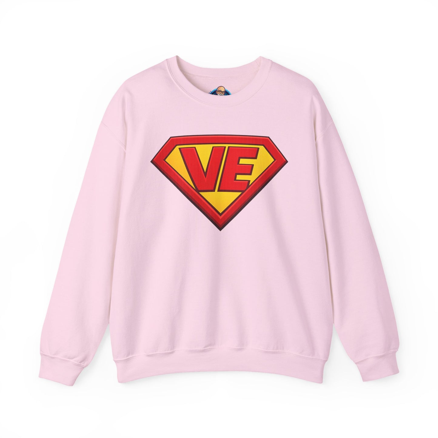Crewneck Sweatshirt — Superhero 'VE' Logo Pullover