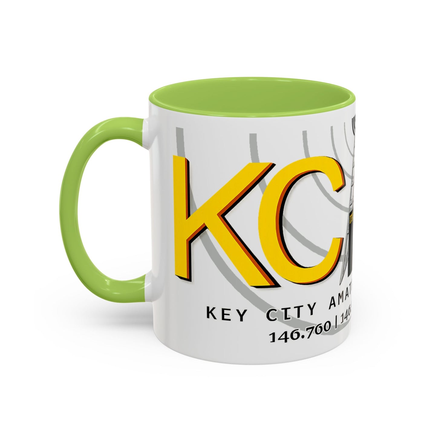 Key City Amateur Radio Club Accent Coffee Mug – Ham Radio Tower Logo (11oz & 15oz)