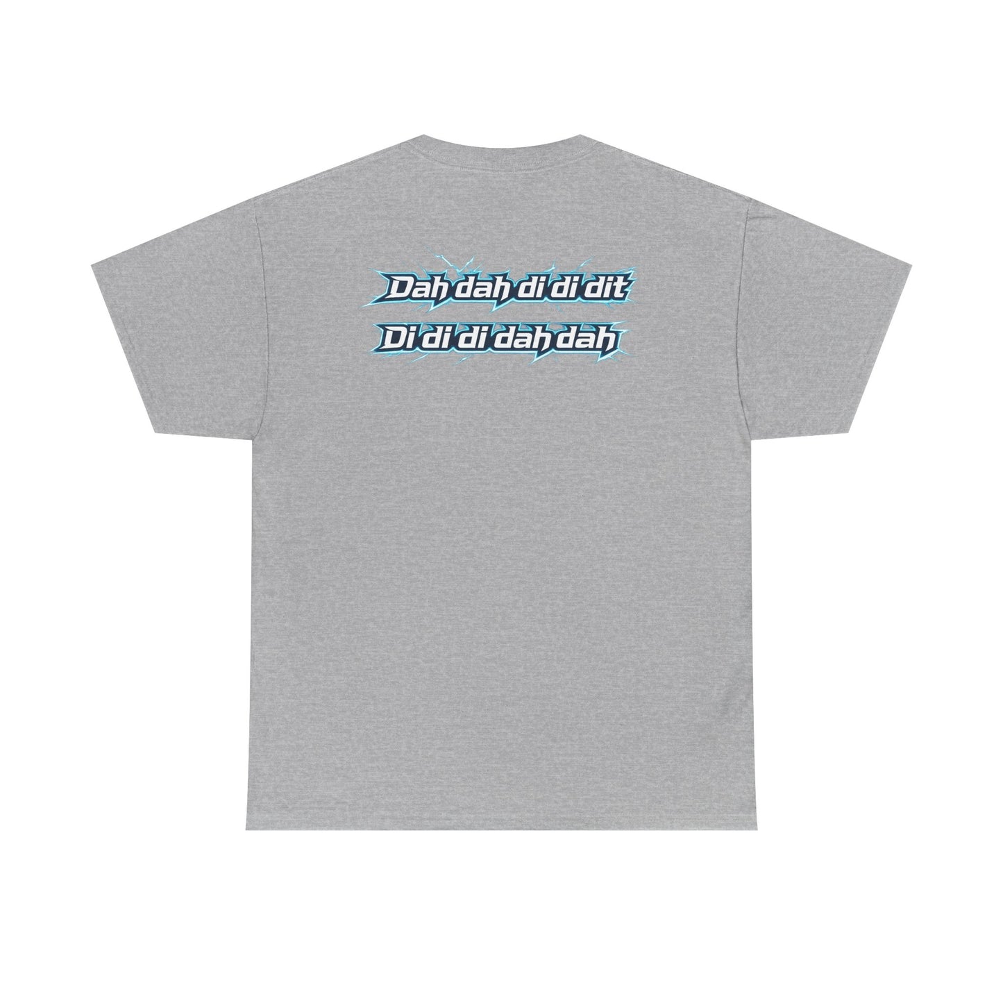 Retro Lyric Graphic Tee — "Dah dah di di dit" Blue Script