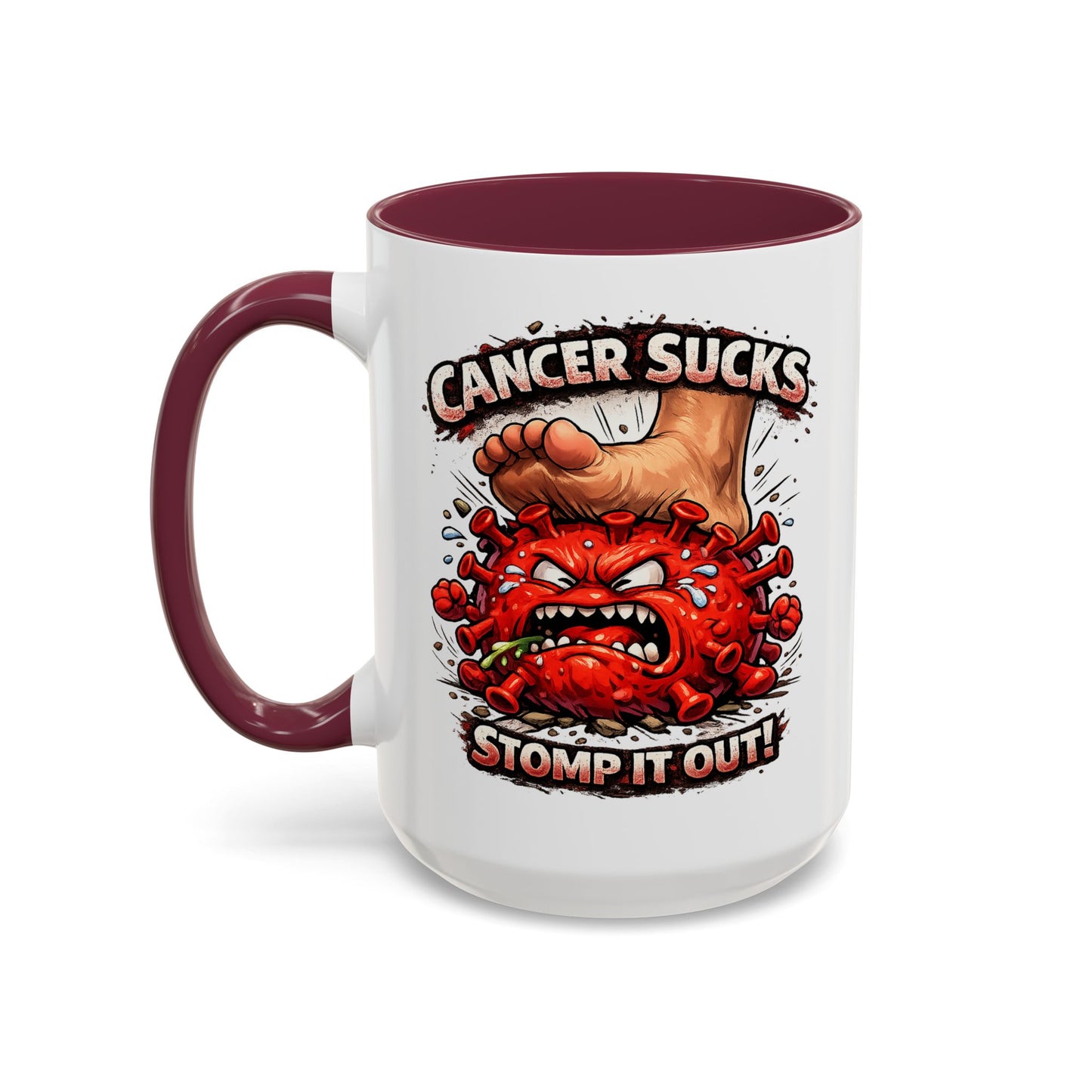 Cancer Sucks Mug — Stomp It Out 11/15oz