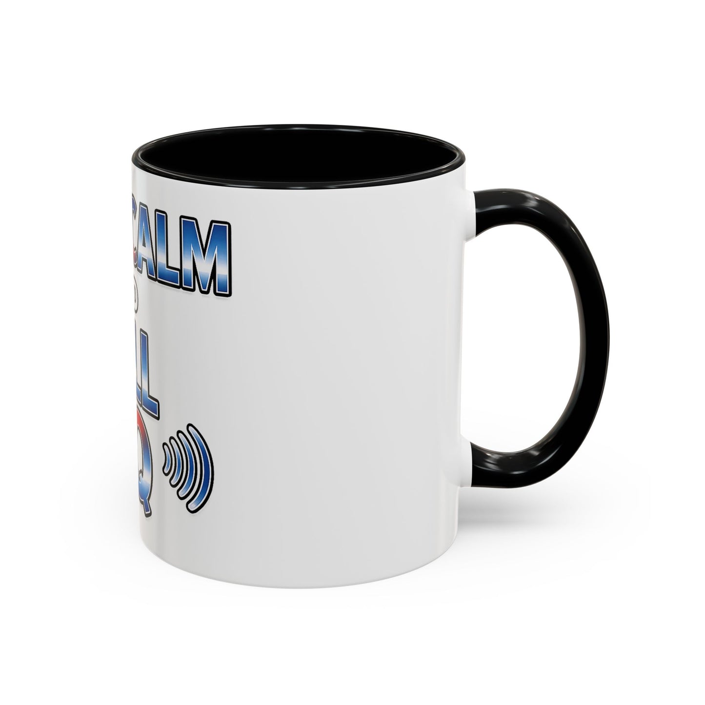 Keep Calm and Call CQ Accent Coffee Mug – Radio Operator Ham Radio Gift (11/15 oz)