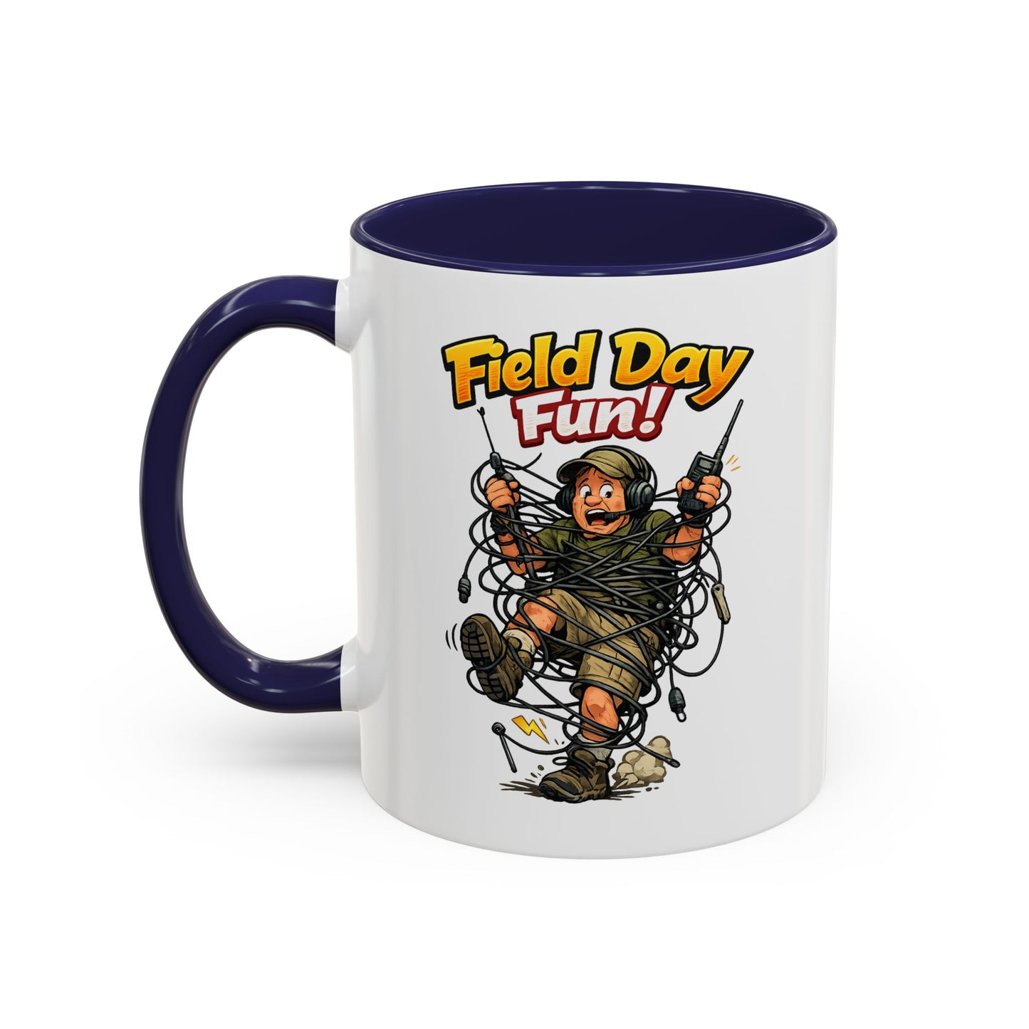Field Day Fun! Accent Coffee Mug – Humorous Outdoor Adventure Ham Gift (11/15oz)