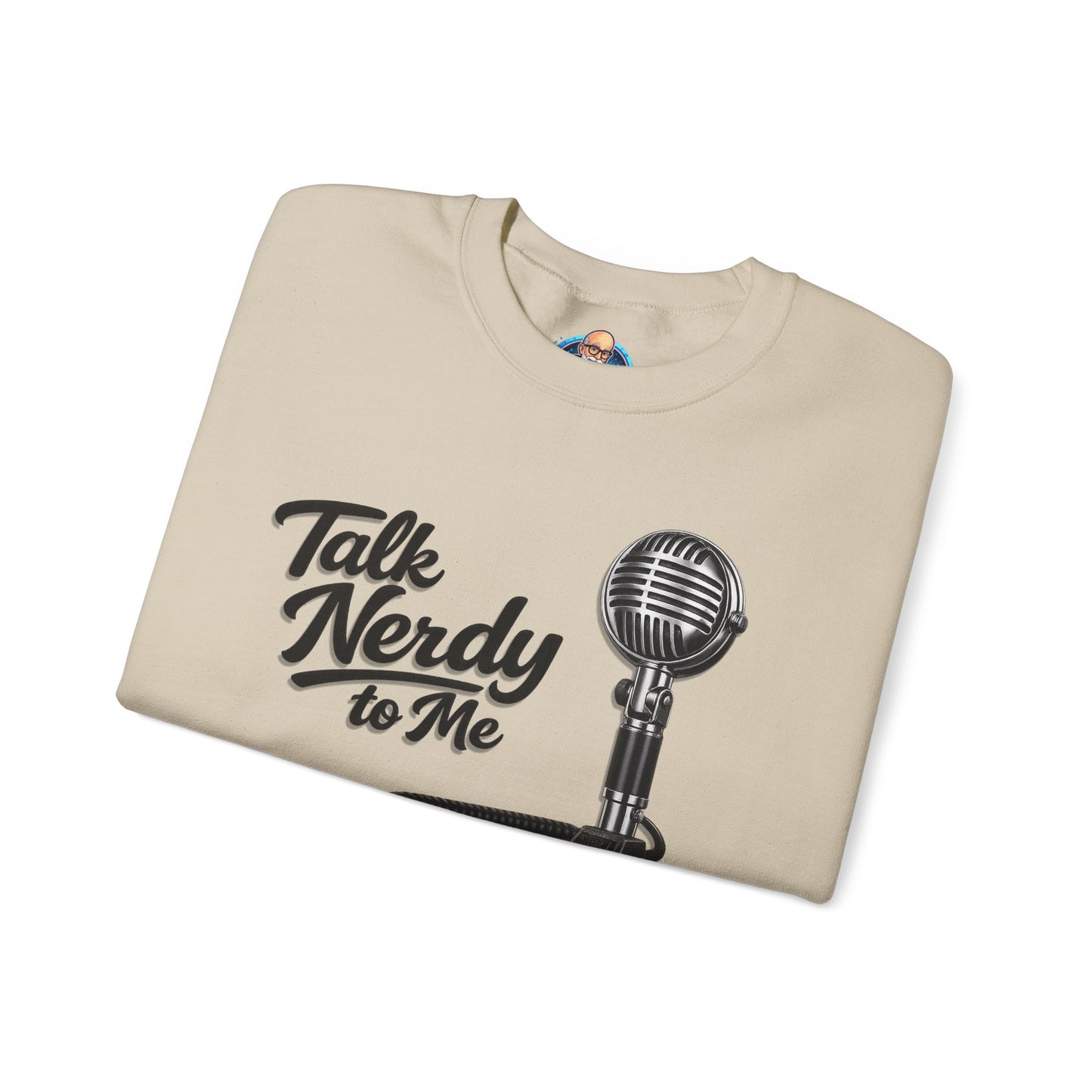 "Talk Nerdy to Me" Vintage Ham Radio Microphone Graphic