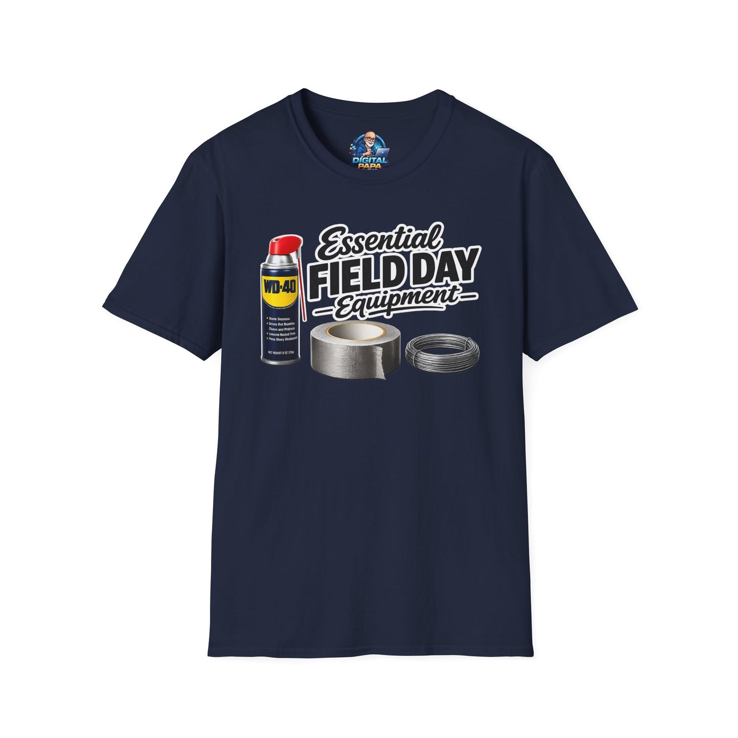 Field Day Essentials T-Shirt — "Essential Field Day Equipment" Graphic Tee