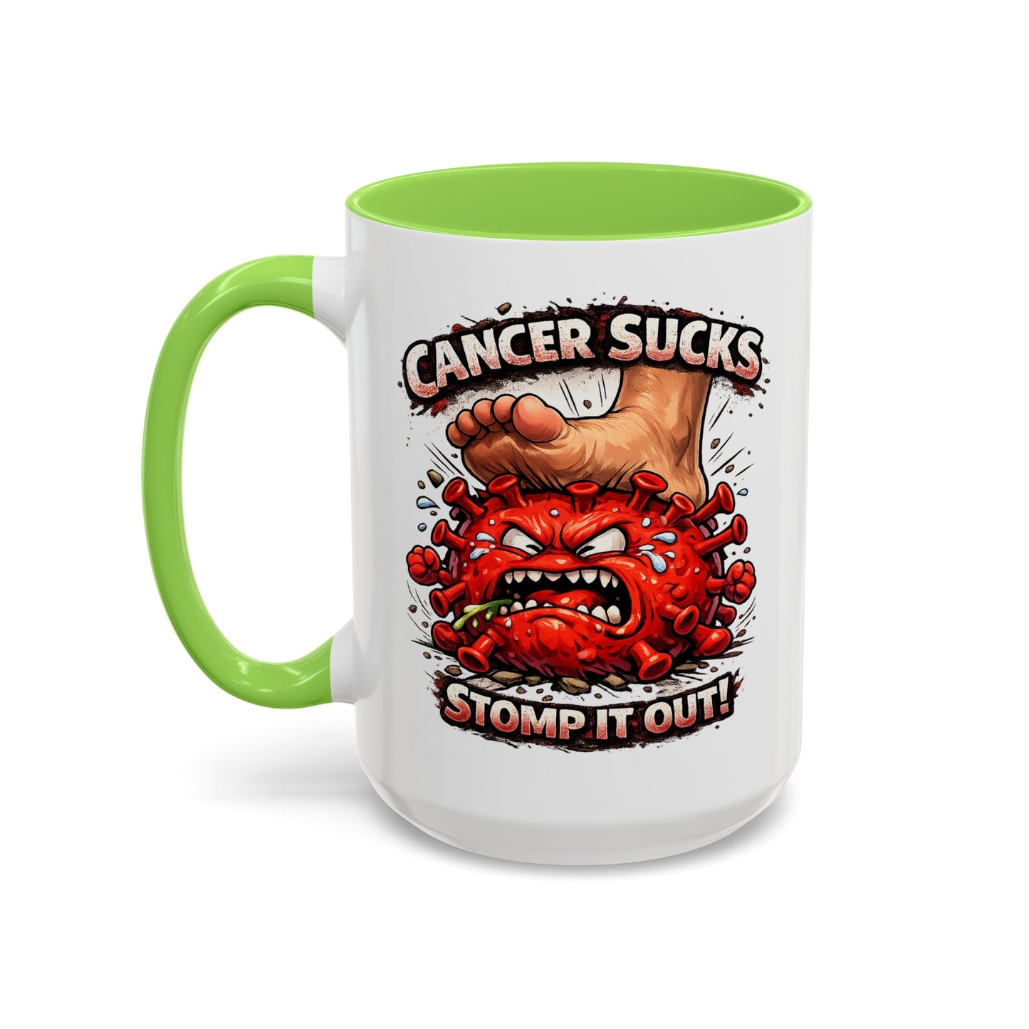 Cancer Sucks Mug — Stomp It Out 11/15oz