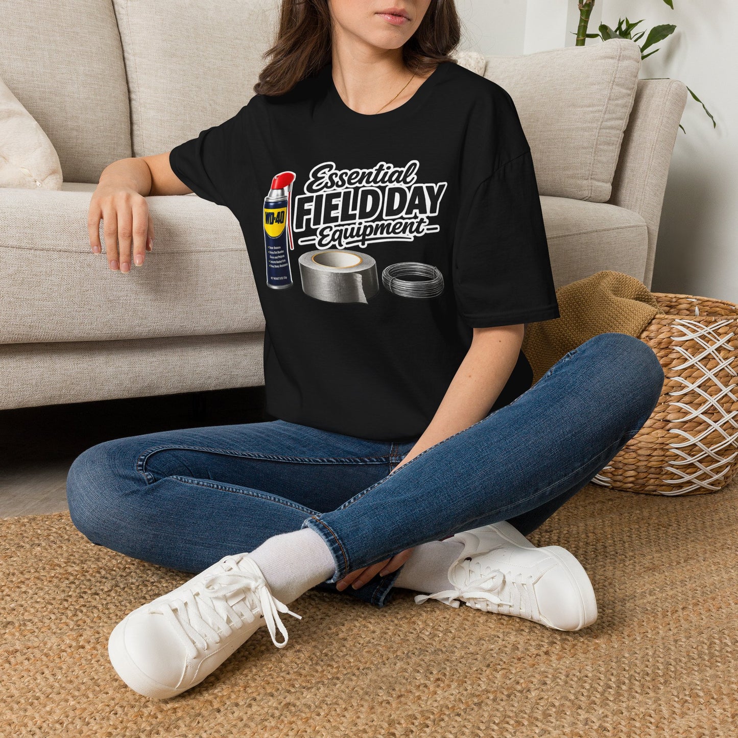 Field Day Essentials T-Shirt — "Essential Field Day Equipment" Graphic Tee