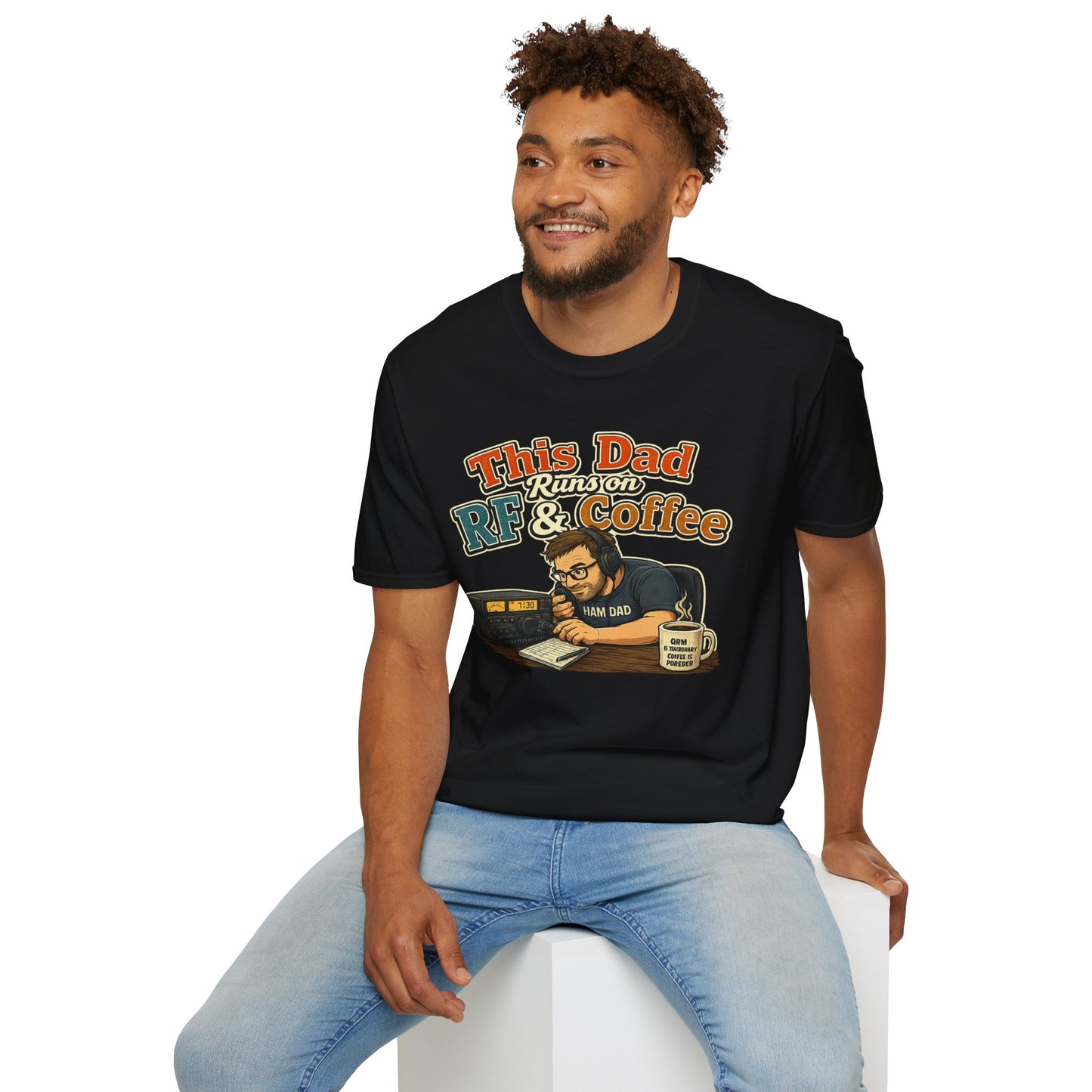 This Dad Runs on RF & Coffee T-Shirt