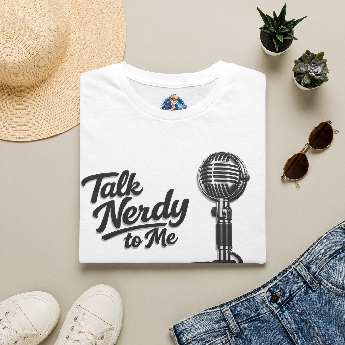 Talk Nerdy to Me T-Shirt — Retro Ham Radio Microphone Nerdy Quote Tee