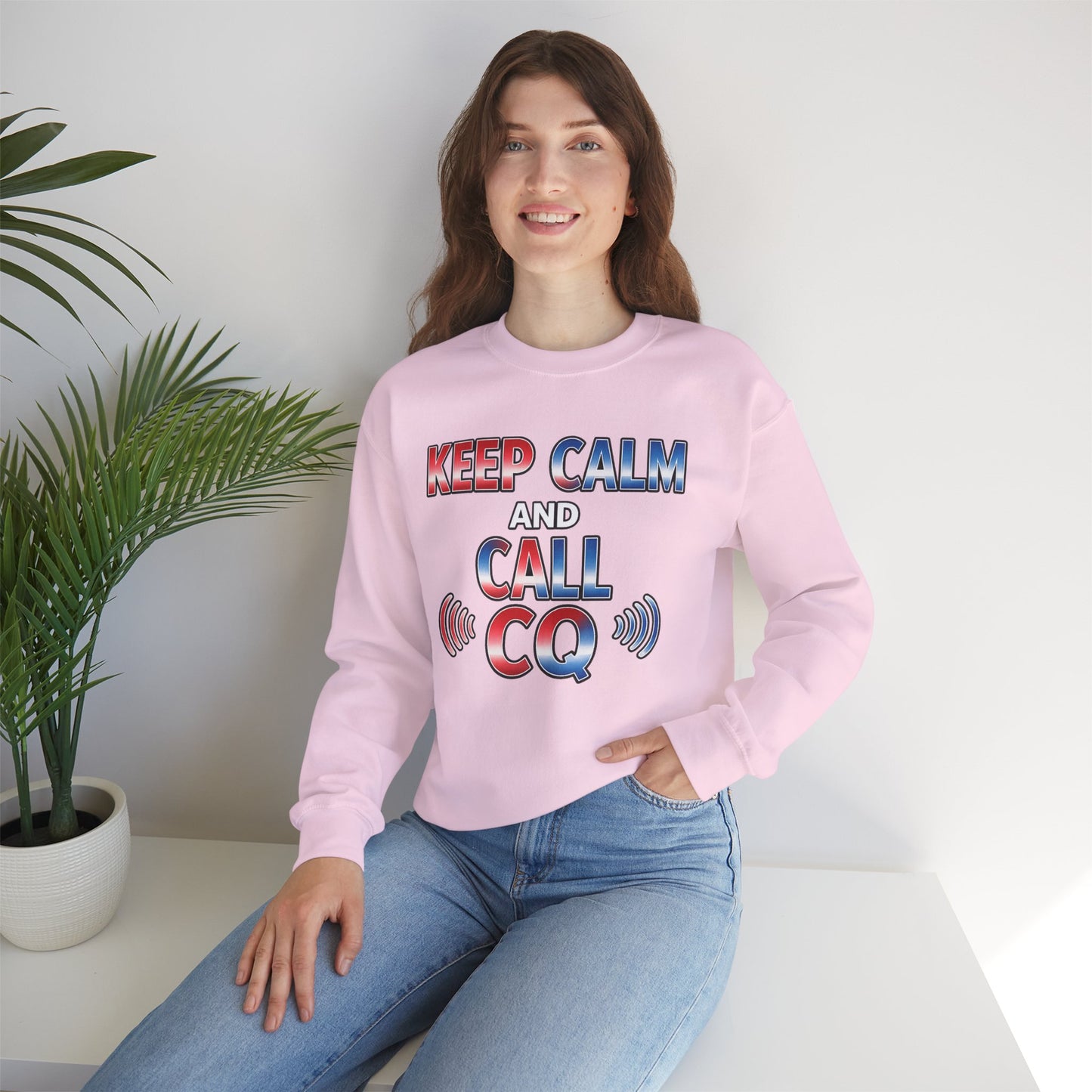 "Keep Calm and Call CQ" Patriotic Radio Operator Tee
