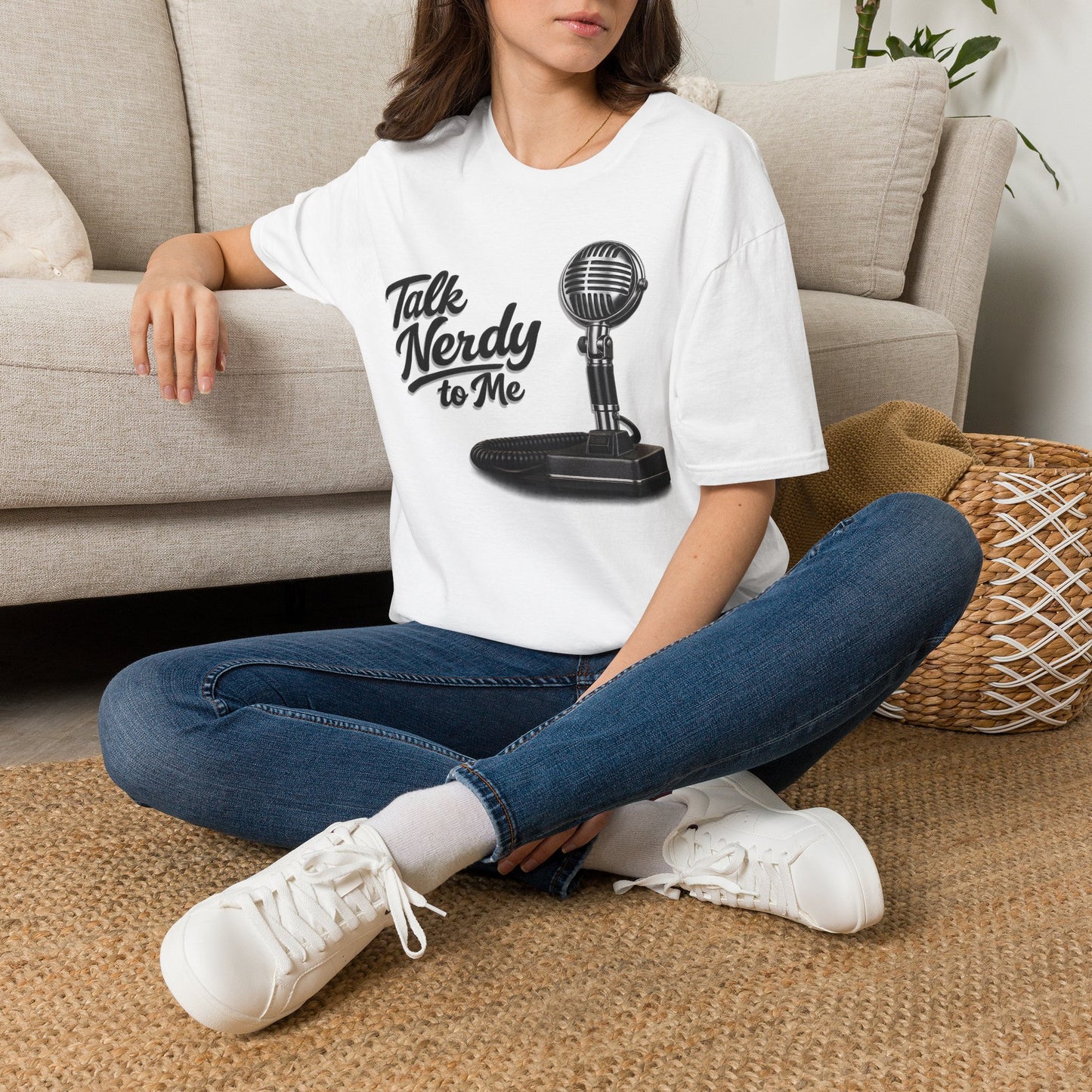 Talk Nerdy to Me T-Shirt — Retro Ham Radio Microphone Nerdy Quote Tee