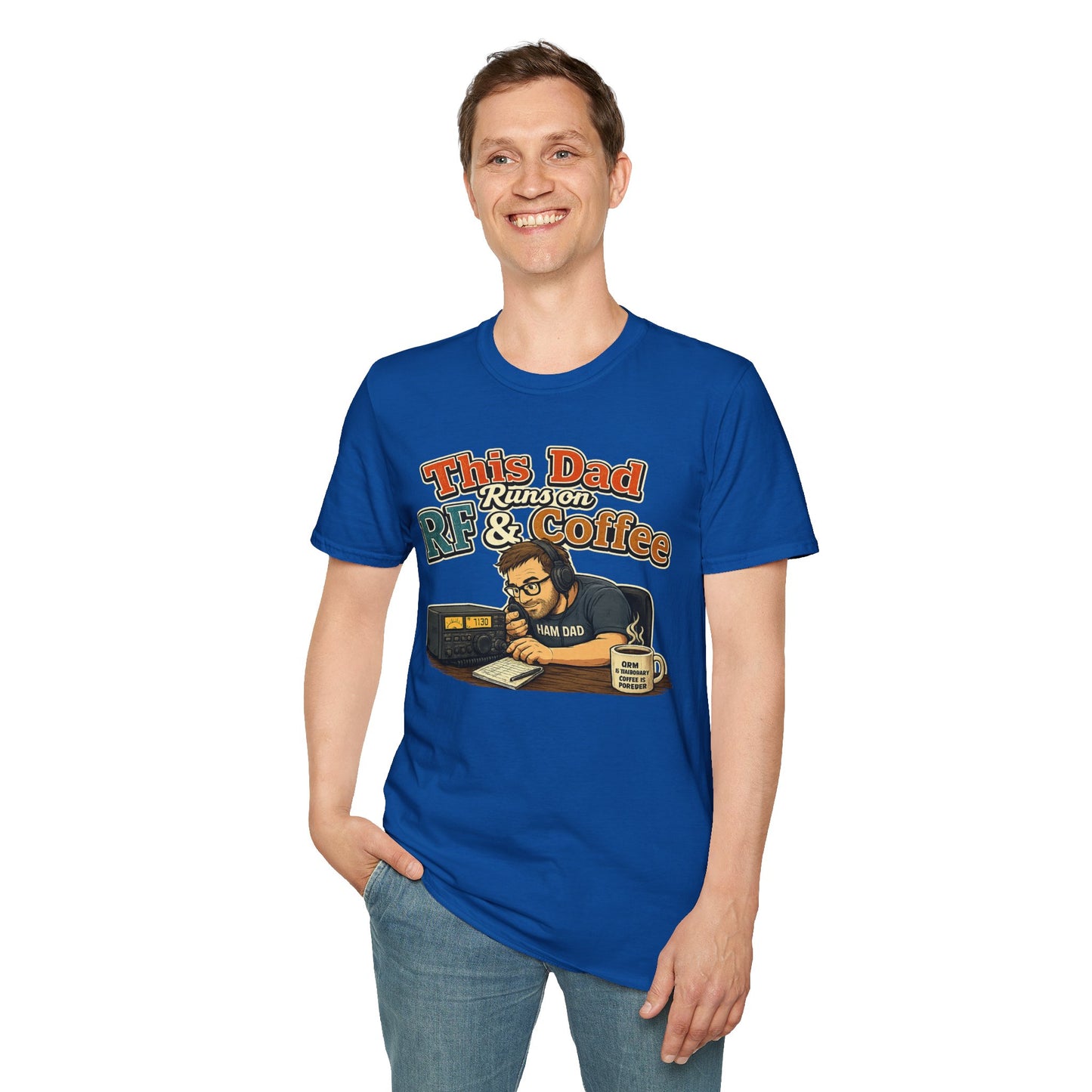 This Dad Runs on RF & Coffee T-Shirt