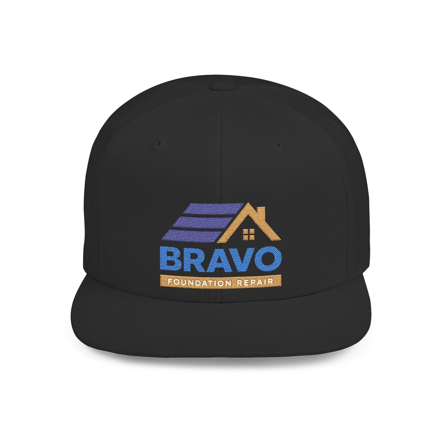 Bravo Construction Company Flat Bill Snapback Hat