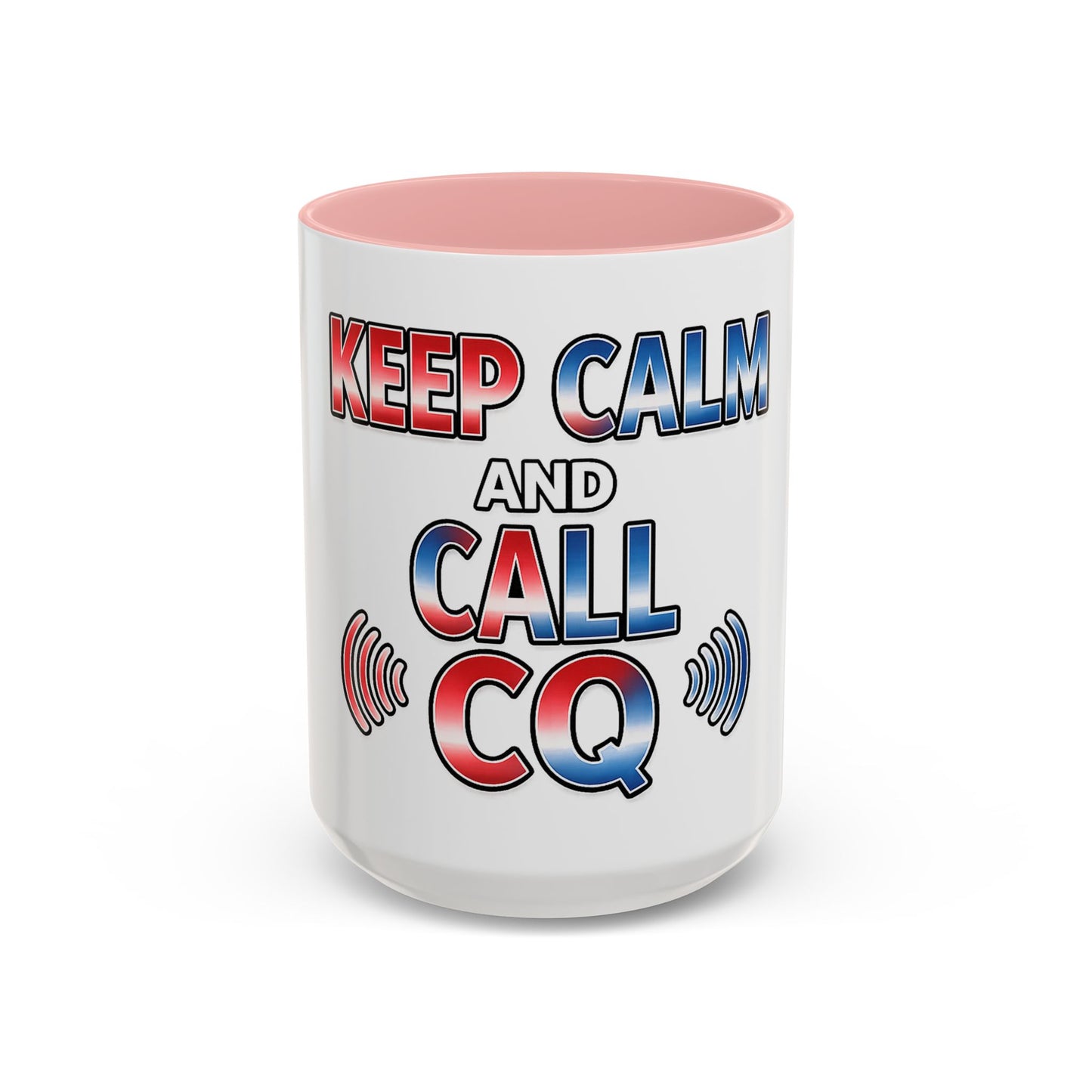Keep Calm and Call CQ Accent Coffee Mug – Radio Operator Ham Radio Gift (11/15 oz)