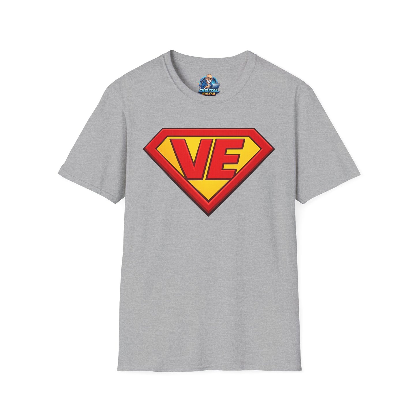 VE Superhero Logo T-Shirt — Bold Retro Graphic Tee