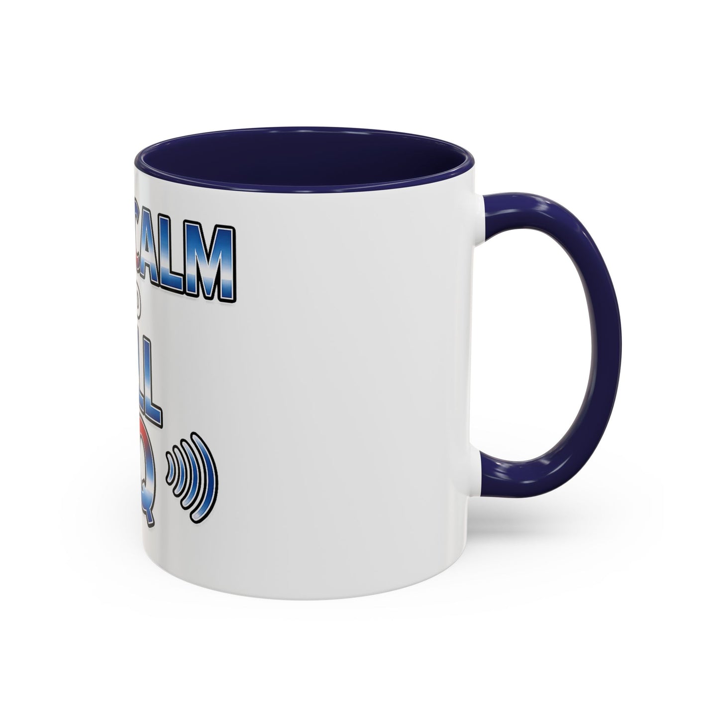 Keep Calm and Call CQ Accent Coffee Mug – Radio Operator Ham Radio Gift (11/15 oz)