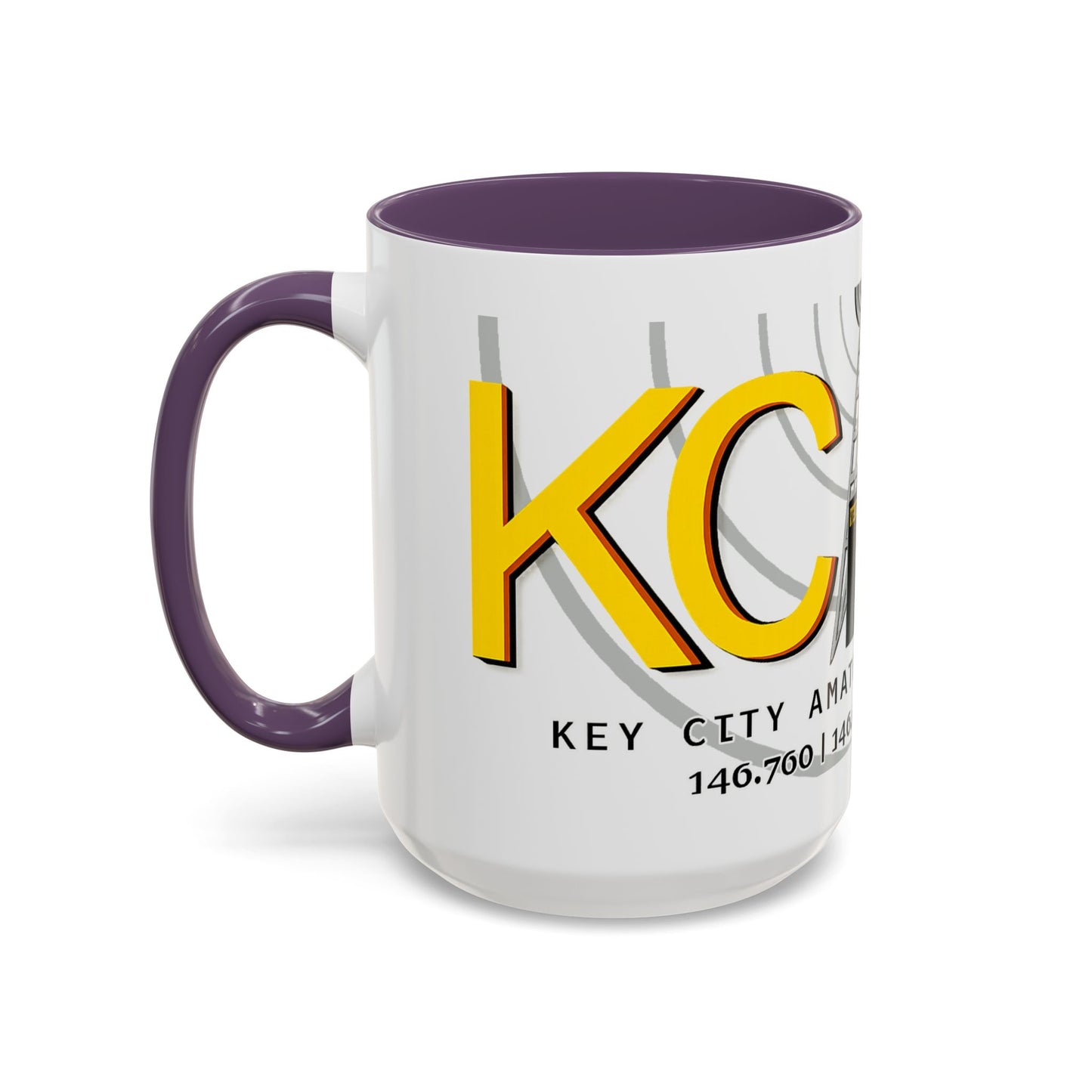 Key City Amateur Radio Club Accent Coffee Mug – Ham Radio Tower Logo (11oz & 15oz)