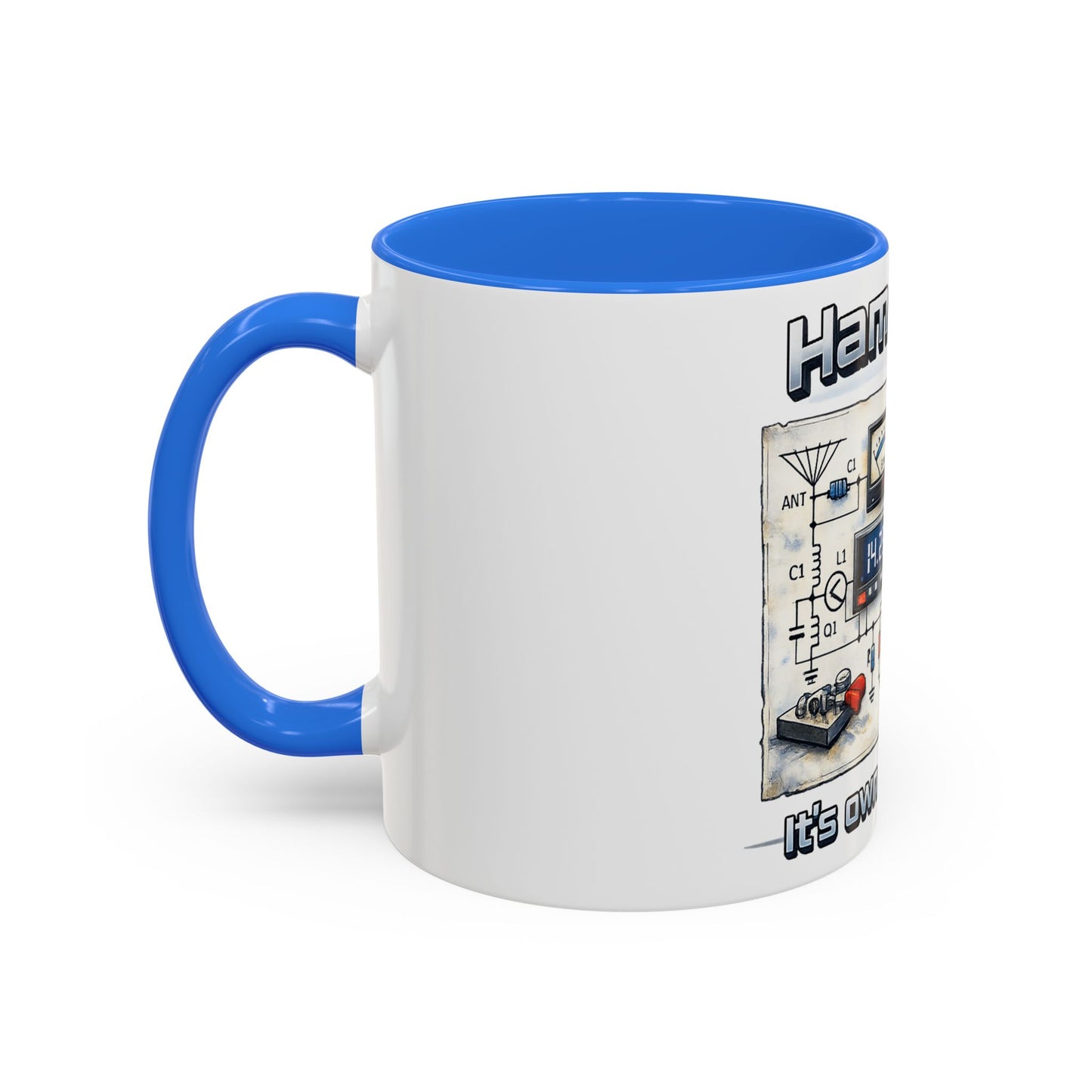 Ham Radio Circuit Design Coffee Mug — "Ham Radio: It’s Own Language" (11oz/15oz)