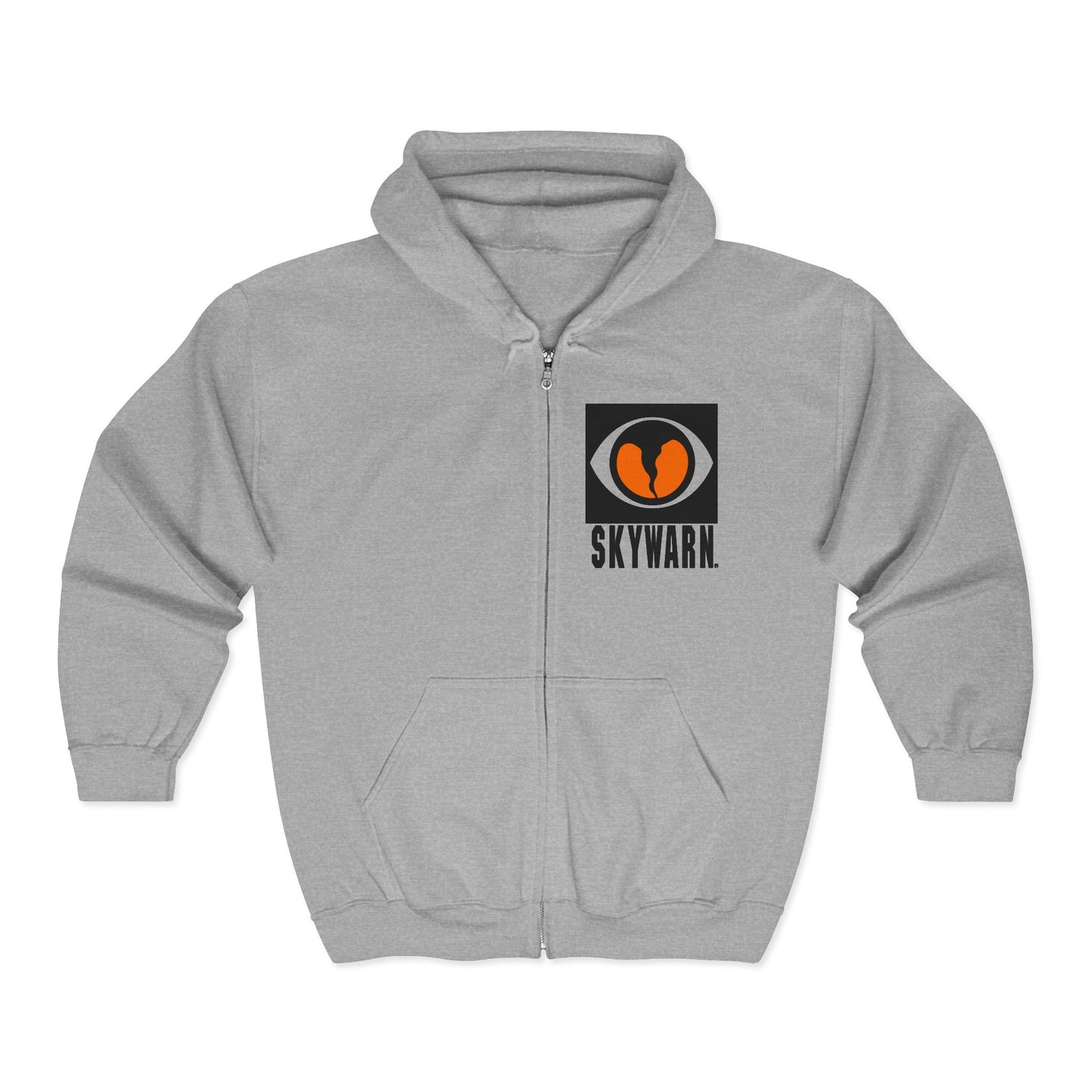Skywarn Logo Zip Hoodie — Storm Spotter Weather Watch Hooded Sweatshirt