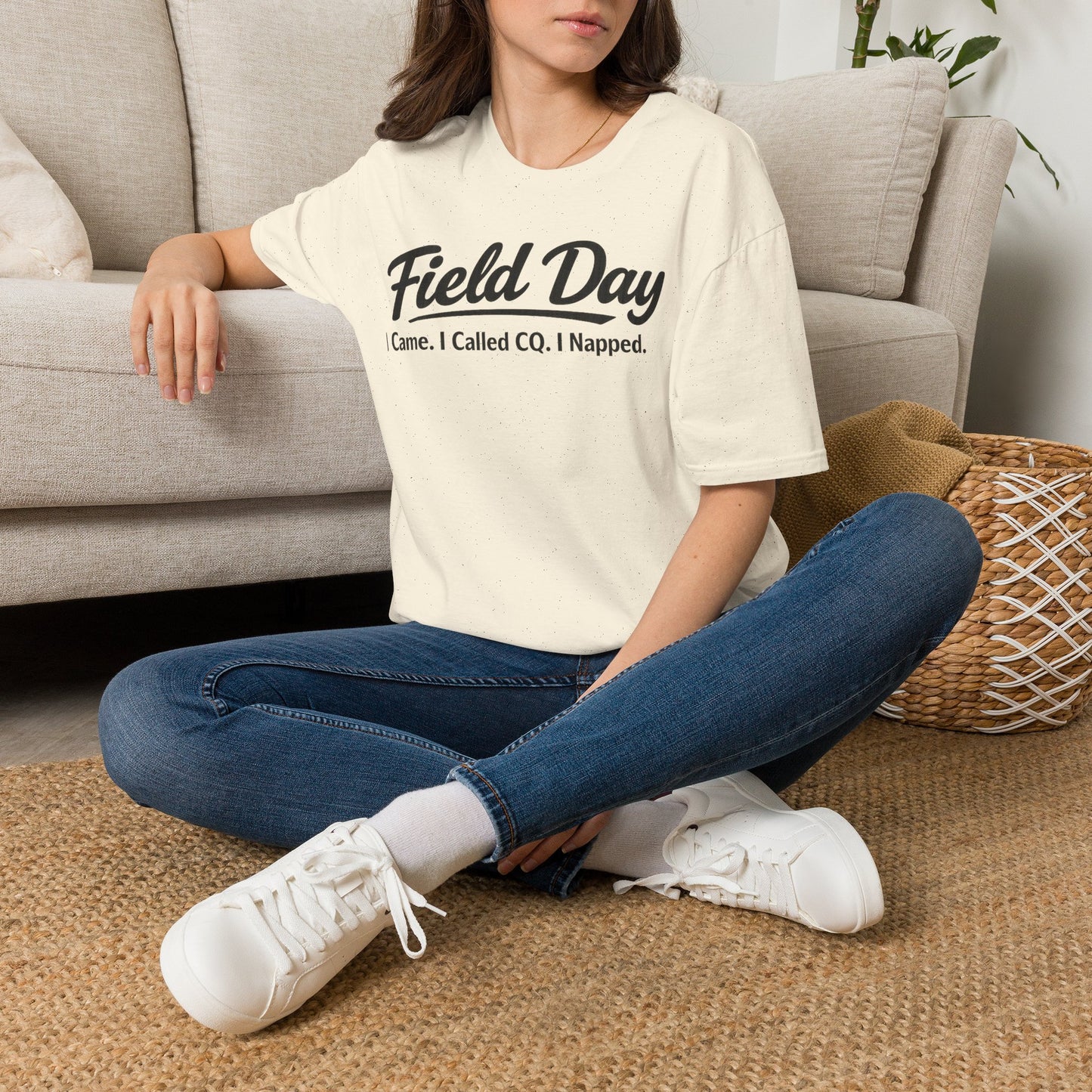 Field Day T-Shirt — "I Came. I Called CQ. I Napped." Casual Ham Radio Shirt