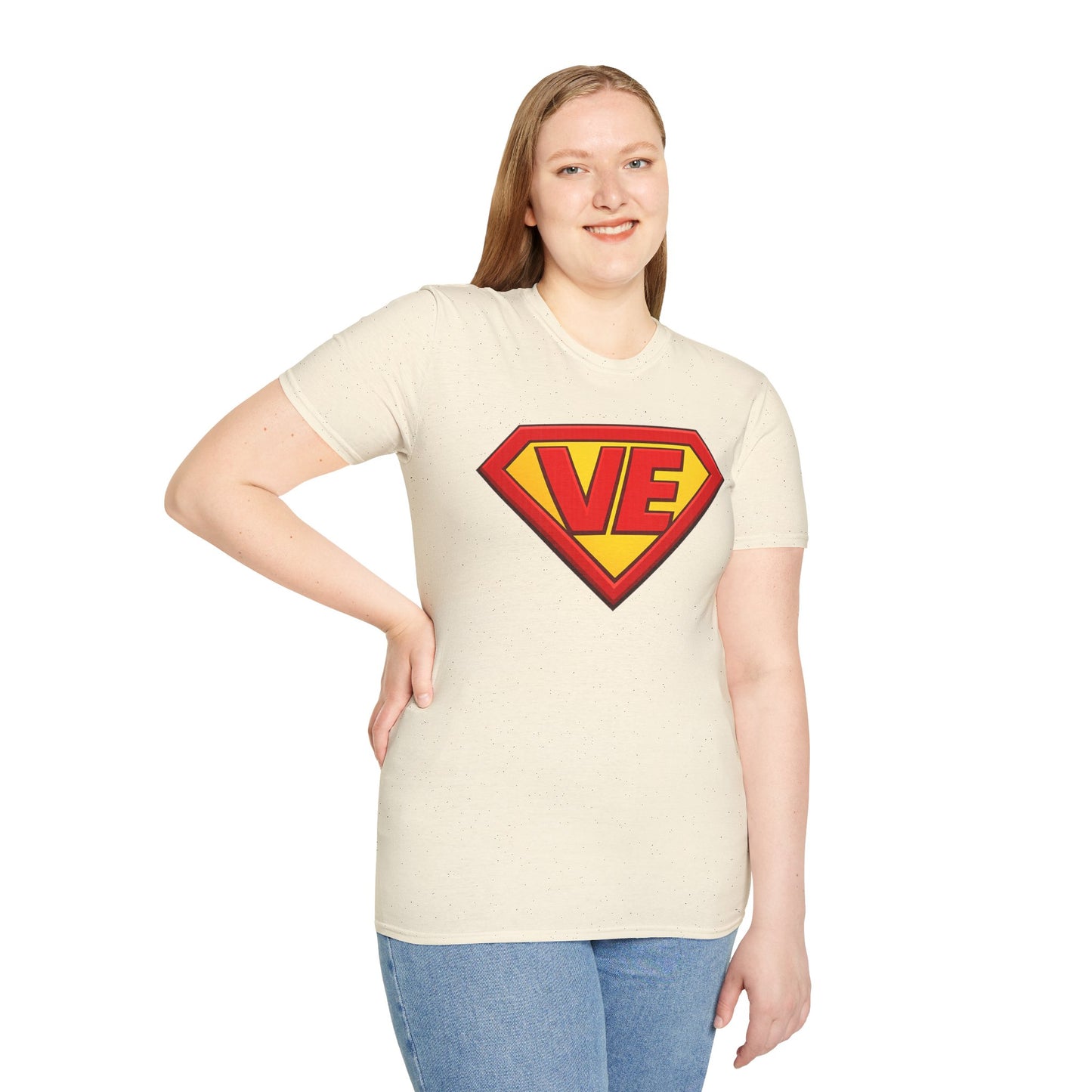 VE Superhero Logo T-Shirt — Bold Retro Graphic Tee