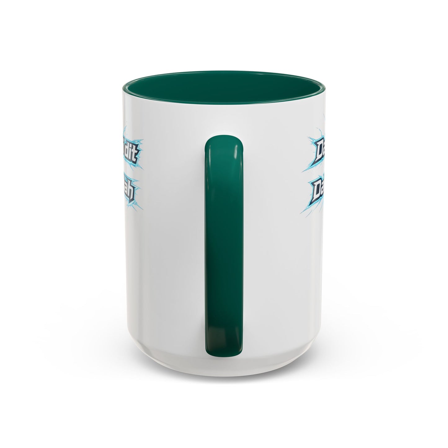 Novelty Mug — 'Dah di dah dit' Repeating Text Ceramic Coffee Cup (11oz & 15oz)