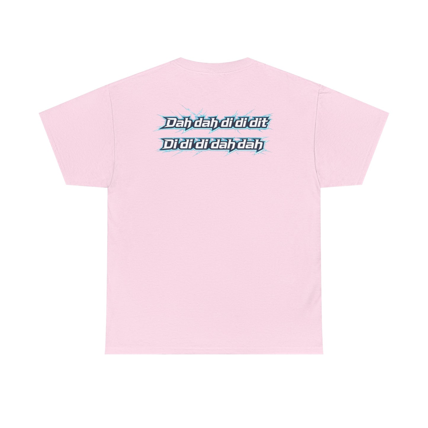 Retro Lyric Graphic Tee — "Dah dah di di dit" Blue Script