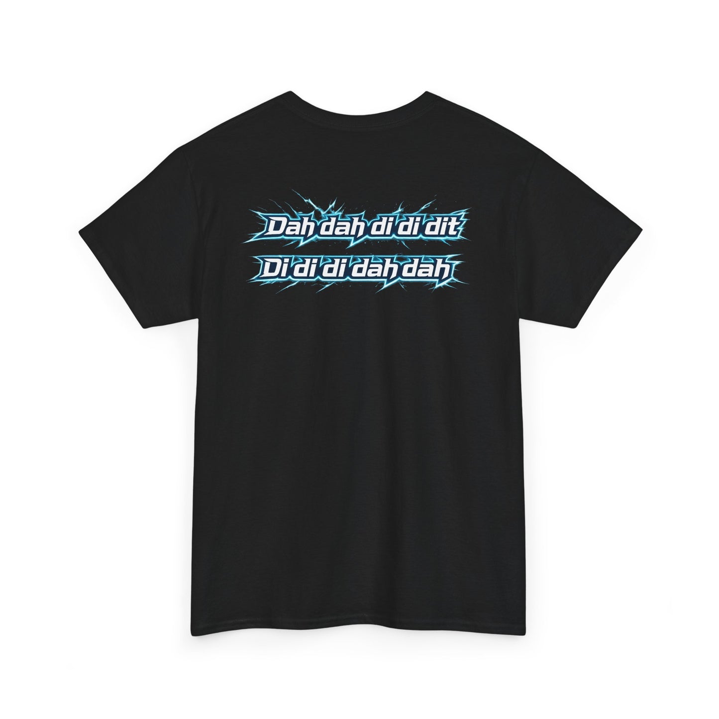 Retro Lyric Graphic Tee — "Dah dah di di dit" Blue Script