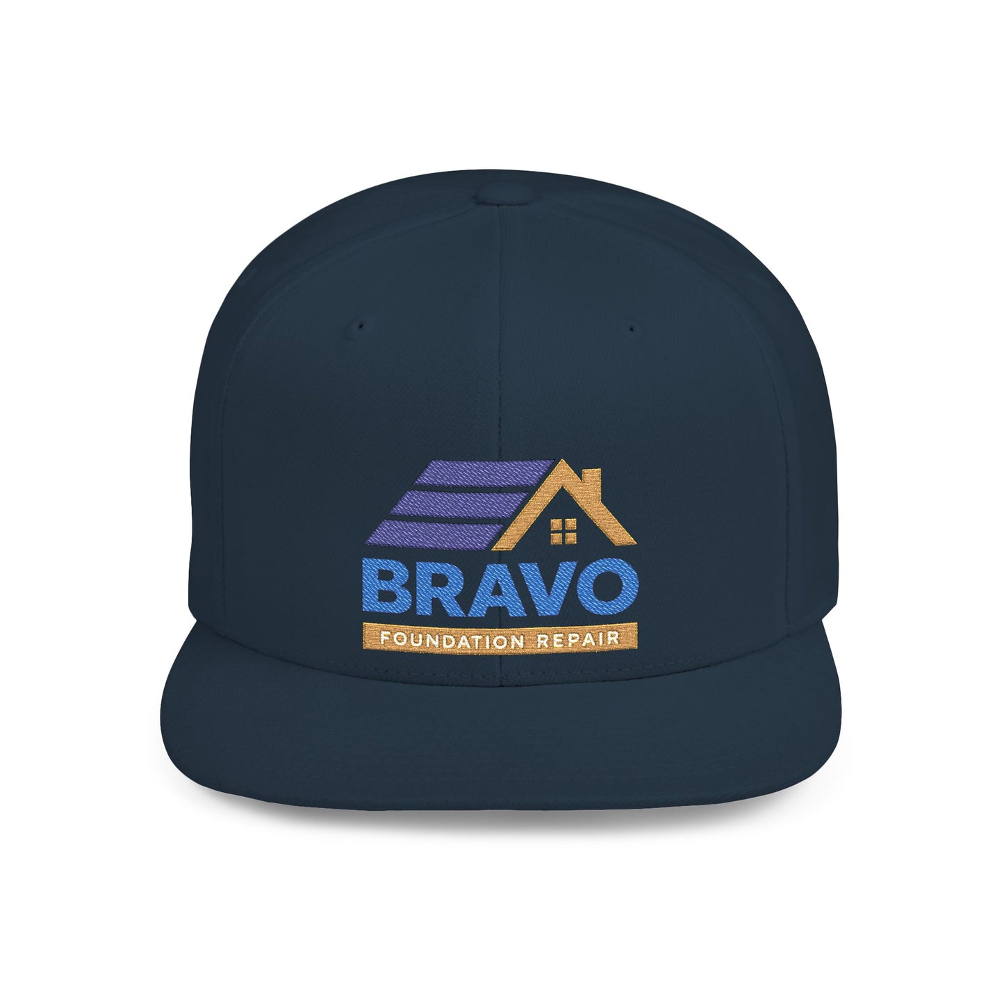 Bravo Construction Company Flat Bill Snapback Hat