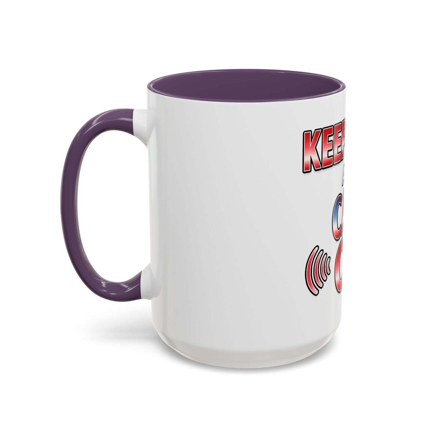 Keep Calm and Call CQ Accent Coffee Mug – Radio Operator Ham Radio Gift (11/15 oz)