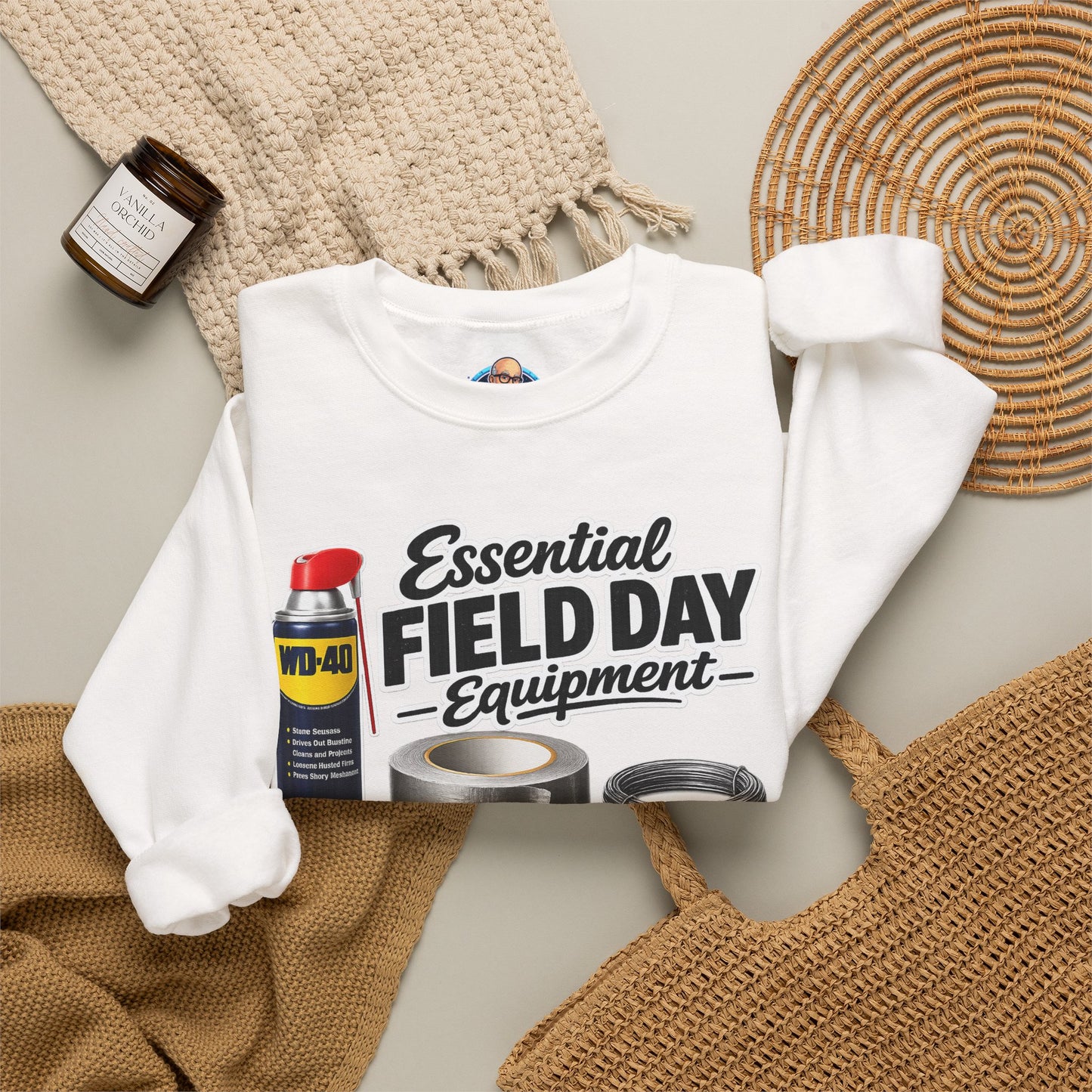 "Essential Field Day Equipment" Graphic - Crewneck Sweatshirt